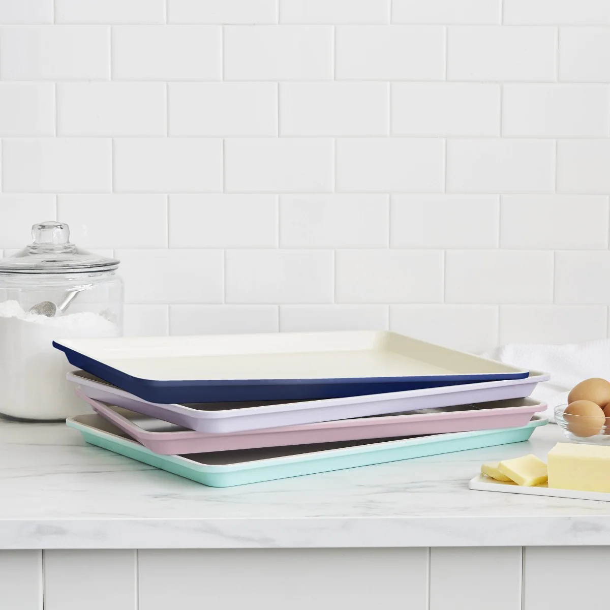 GreenLife Ceramic Nonstick 18" x 13" Cookie Sheet | Navy - Image 5