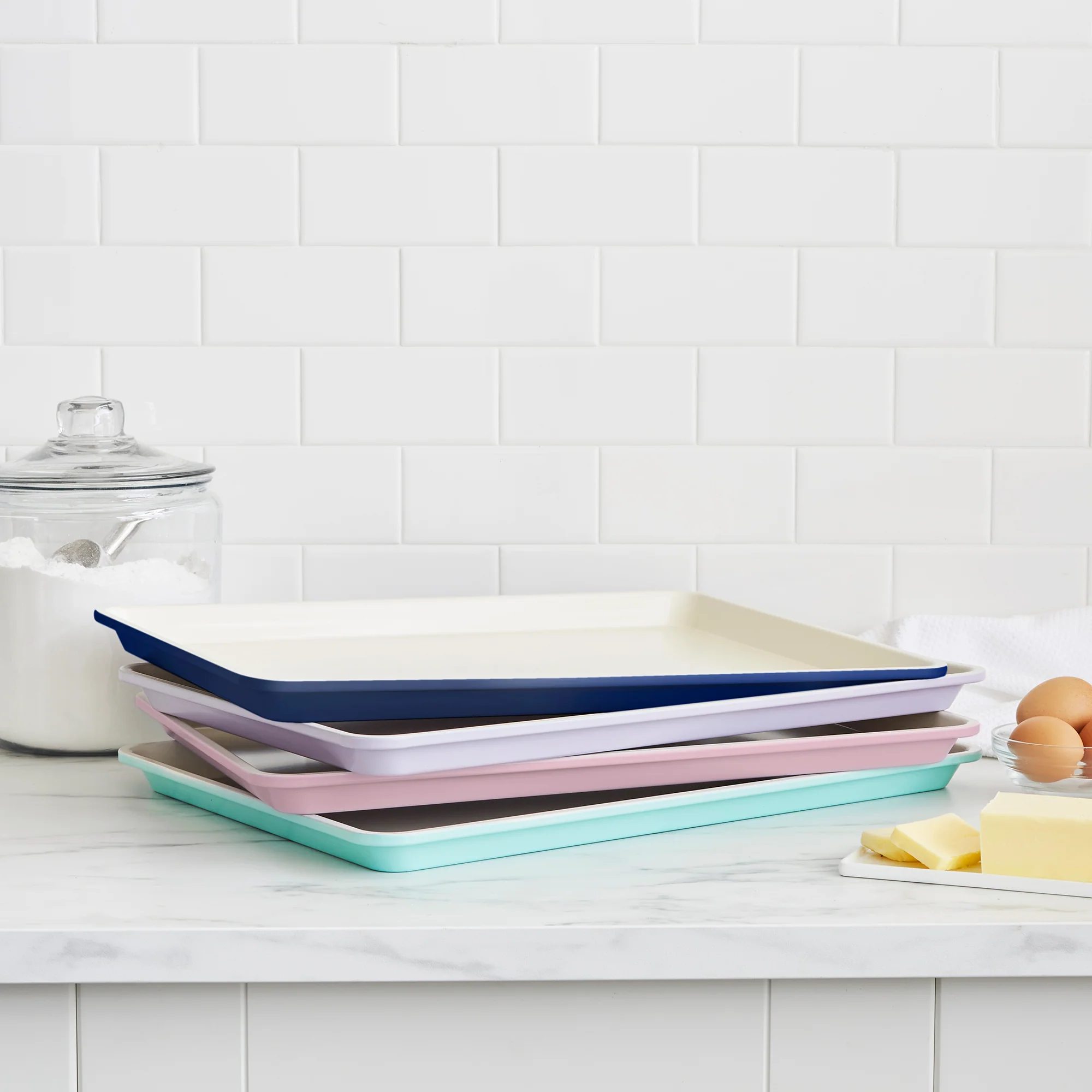 GreenLife Ceramic Nonstick 18" x 13" Cookie Sheet | Sage Green - Image 9
