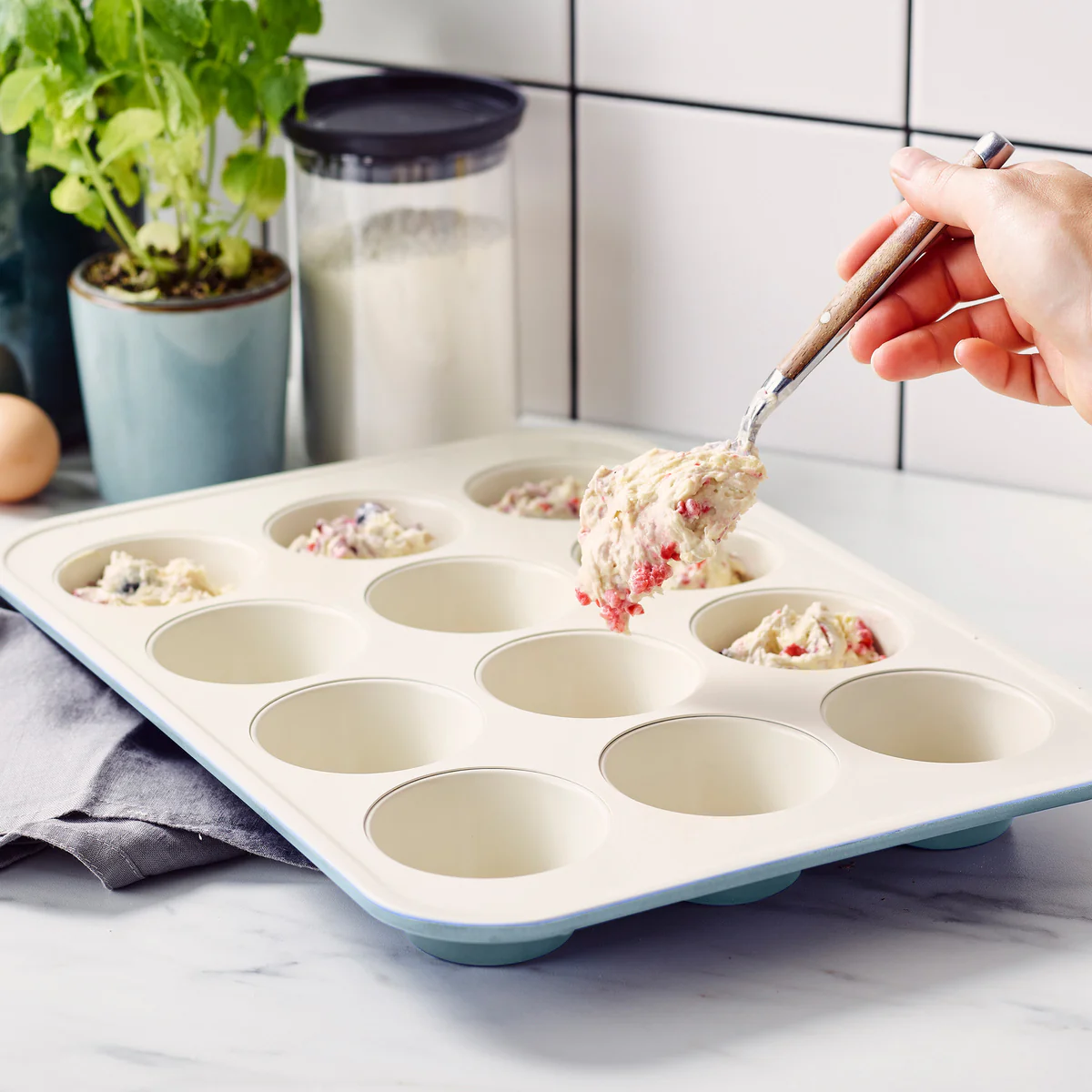 GreenLife Ceramic Nonstick Muffin Pan | Blue Haze - Image 3