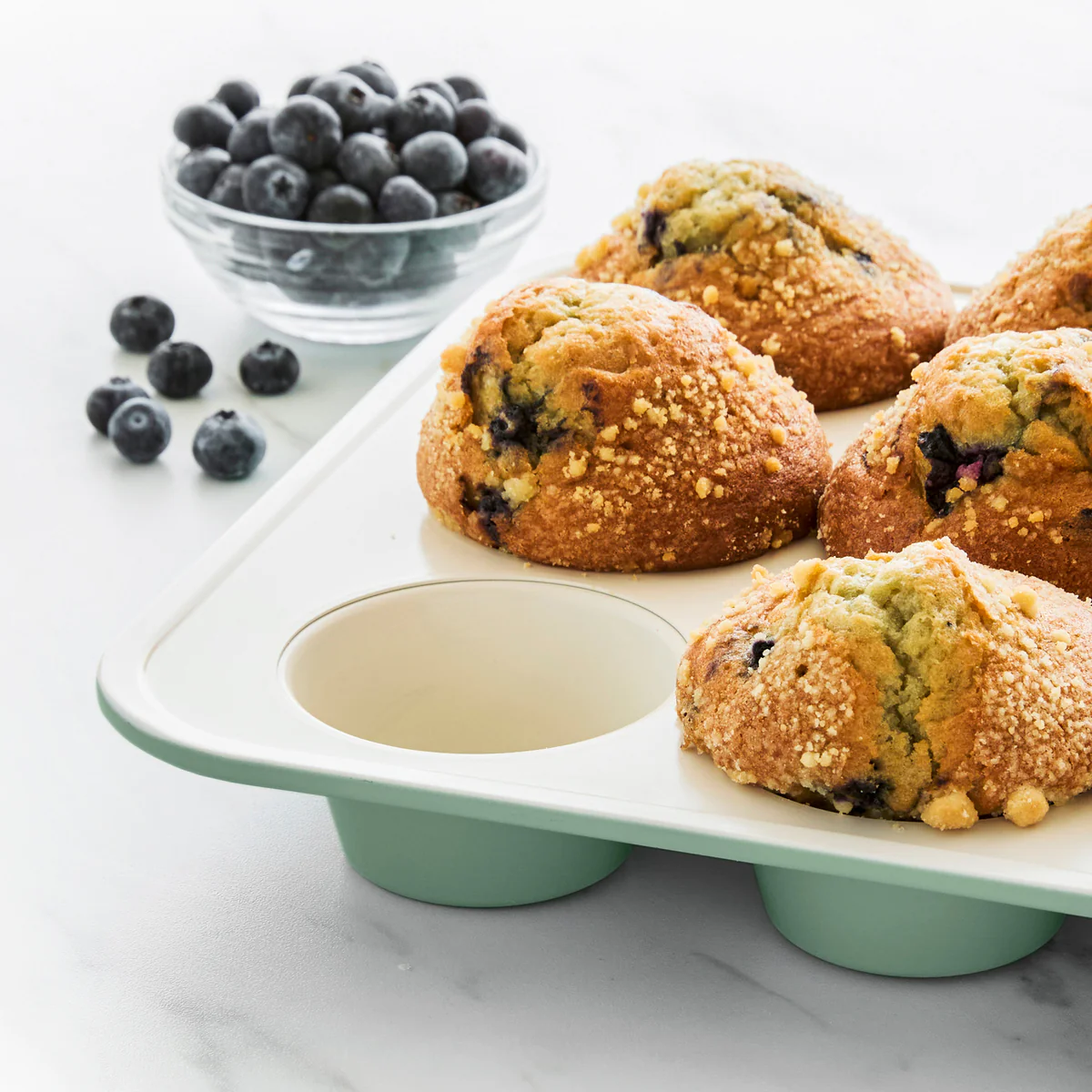 GreenLife Ceramic Nonstick Muffin Pan | Sage Green - Image 5