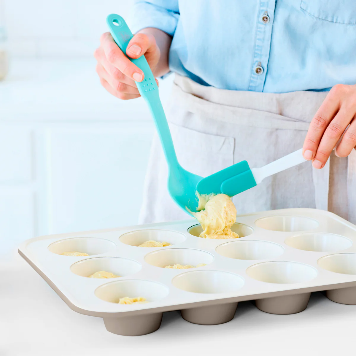 GreenLife Ceramic Nonstick Muffin Pan | Taupe - Image 4