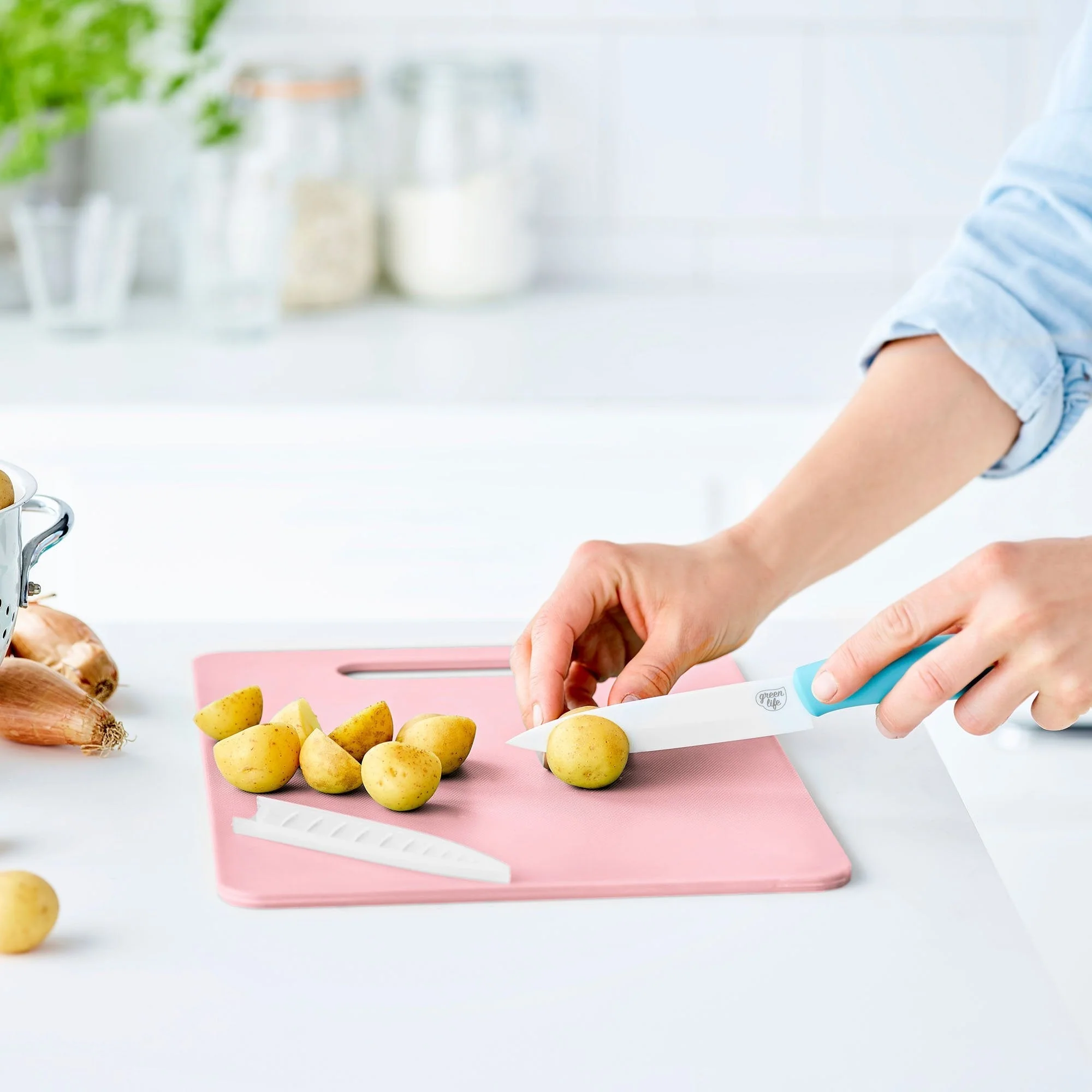 GreenLife Cutting Board Set | Pink - Image 5