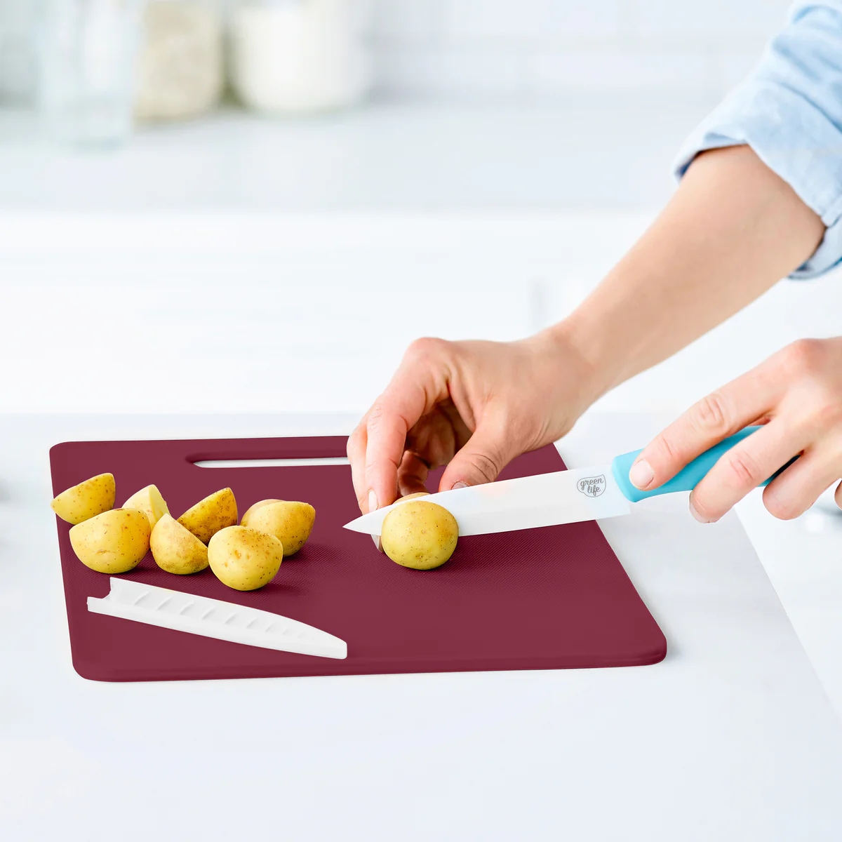 GreenLife Cutting Board Set | Red - Image 5
