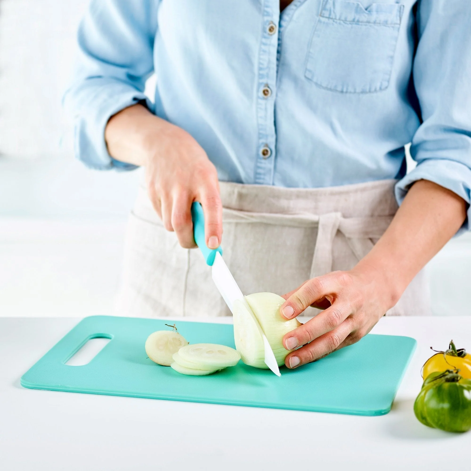 GreenLife Cutting Board Set | Turquoise - Image 3
