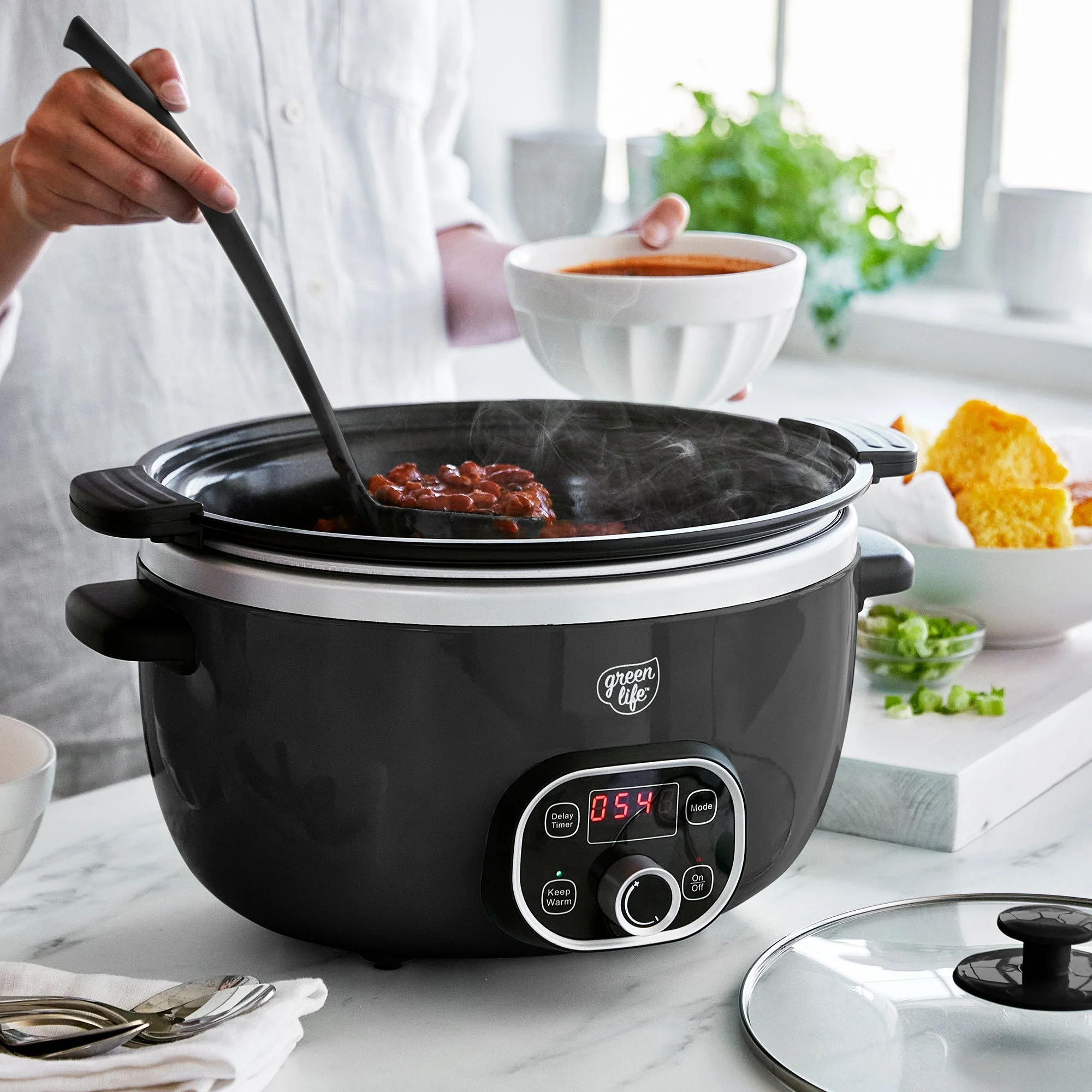 GreenLife Healthy 6-Quart Slow Cooker | Black - Image 5