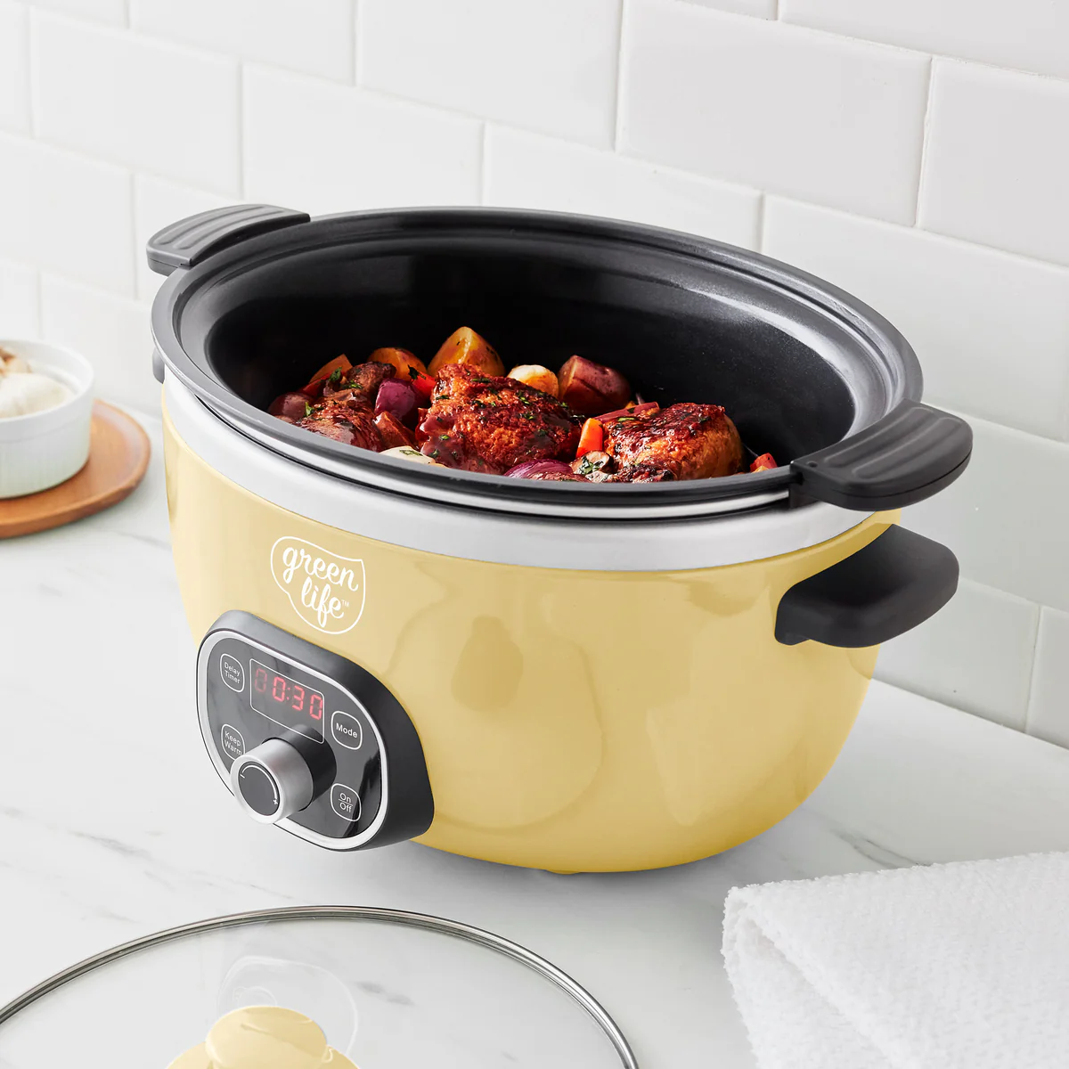 GreenLife Healthy 6-Quart Slow Cooker | Butter - Image 4