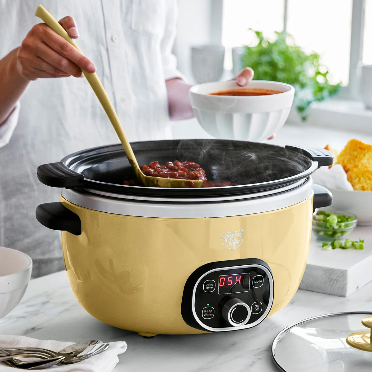 GreenLife Healthy 6-Quart Slow Cooker | Butter - Image 5