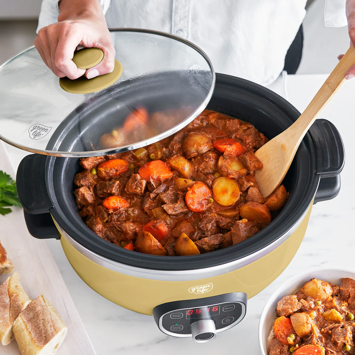 GreenLife Healthy 6-Quart Slow Cooker | Butter - Image 6