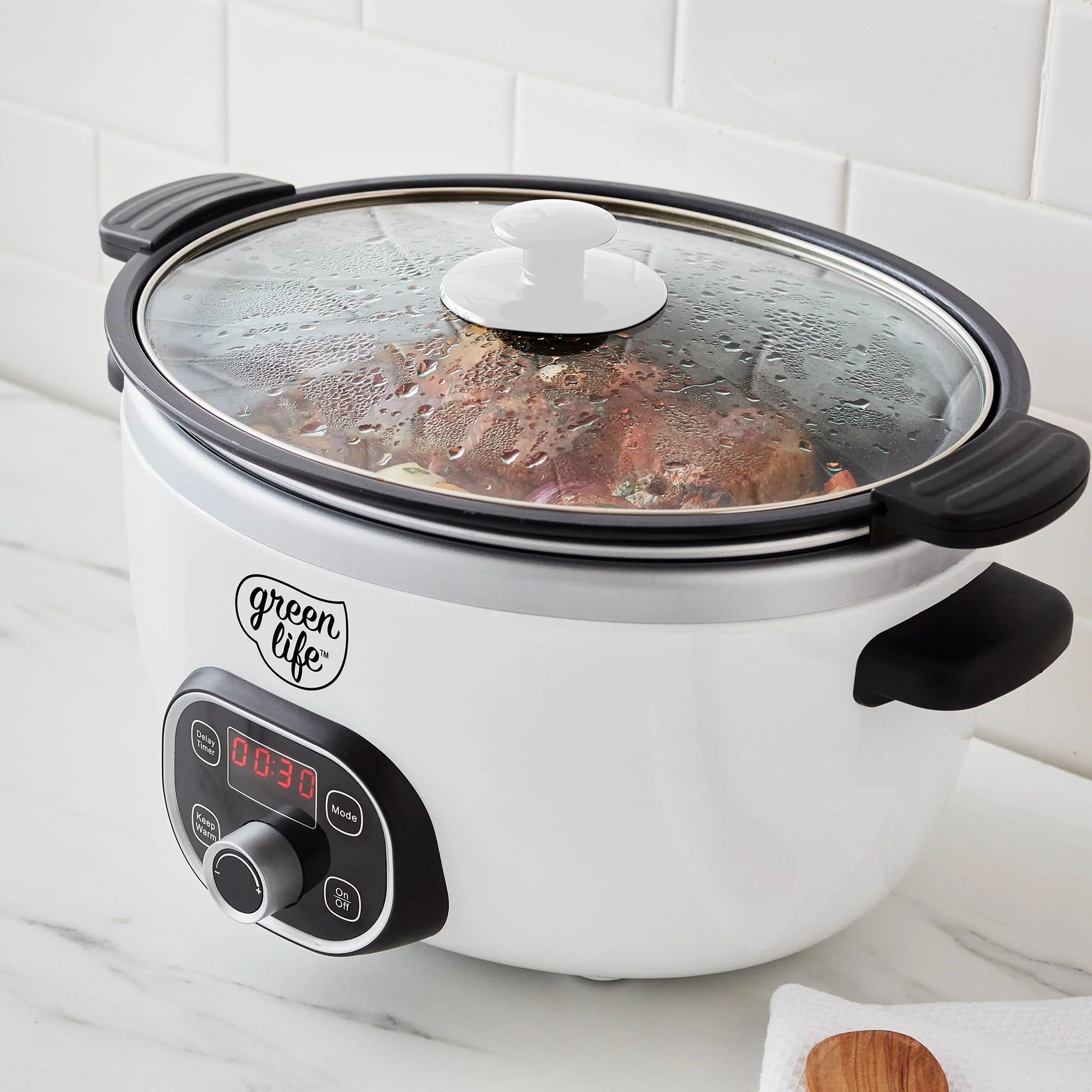 GreenLife Healthy 6-Quart Slow Cooker | White - Image 3