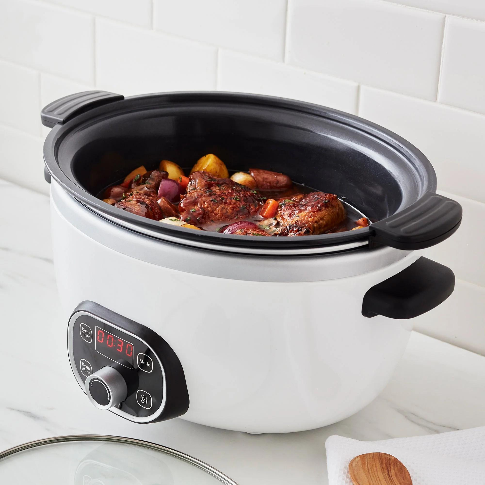 GreenLife Healthy 6-Quart Slow Cooker | White - Image 4