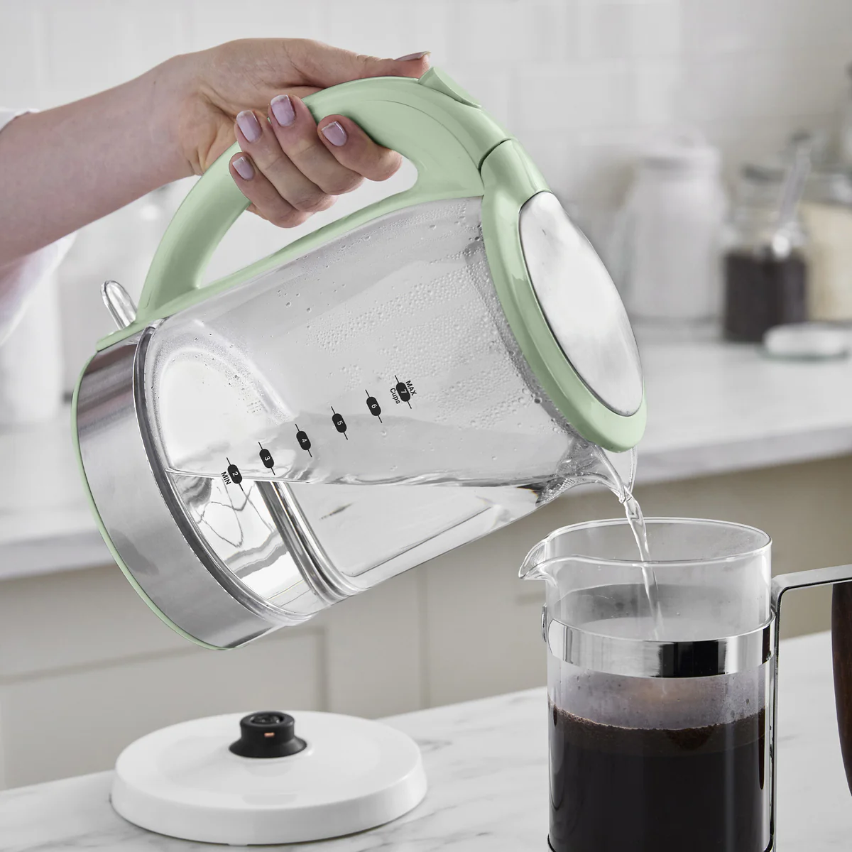 GreenLife Qwik & EZ Glass Kettle | Sage Green - Image 3