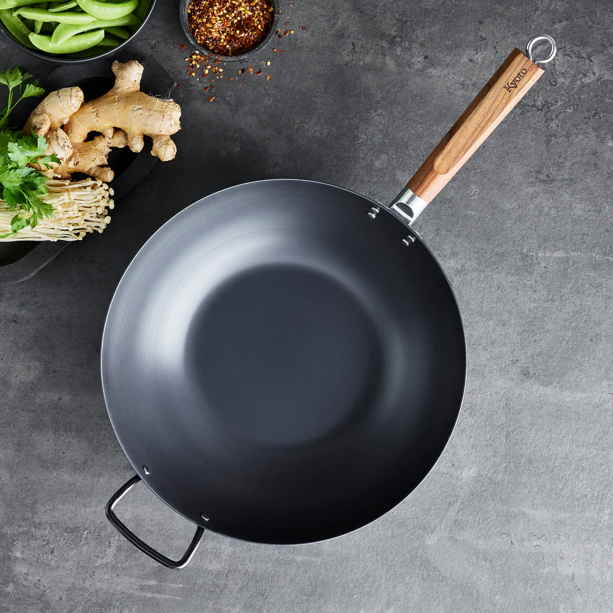 Kyoto Carbon Steel 14" Wok - Image 7