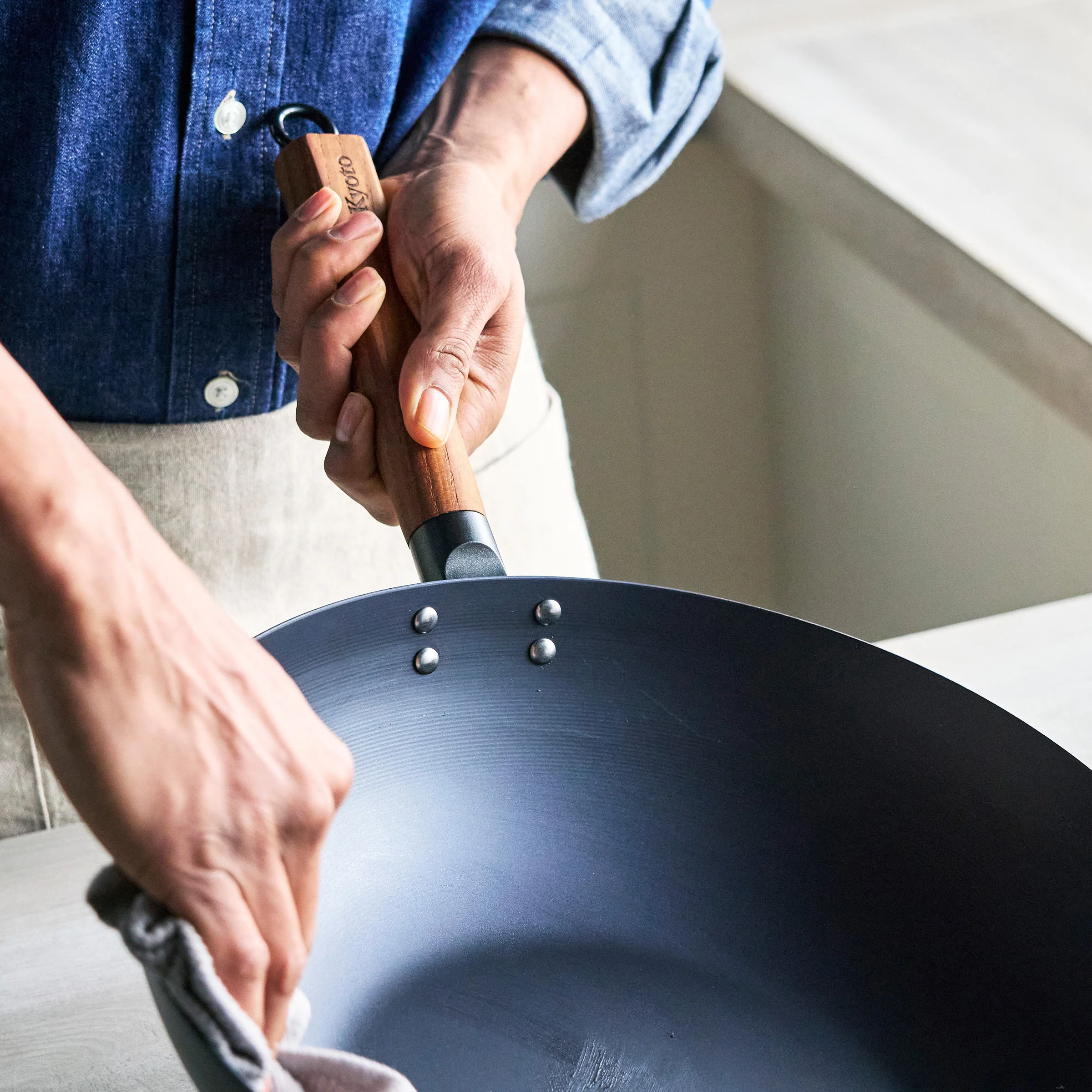 Kyoto Carbon Steel 12" Wok - Image 9