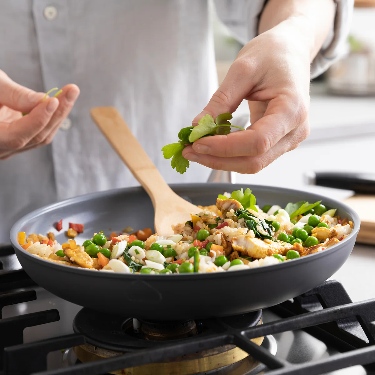 Lima Ceramic Nonstick 8", 10" and 12" Frypan Set - Image 4