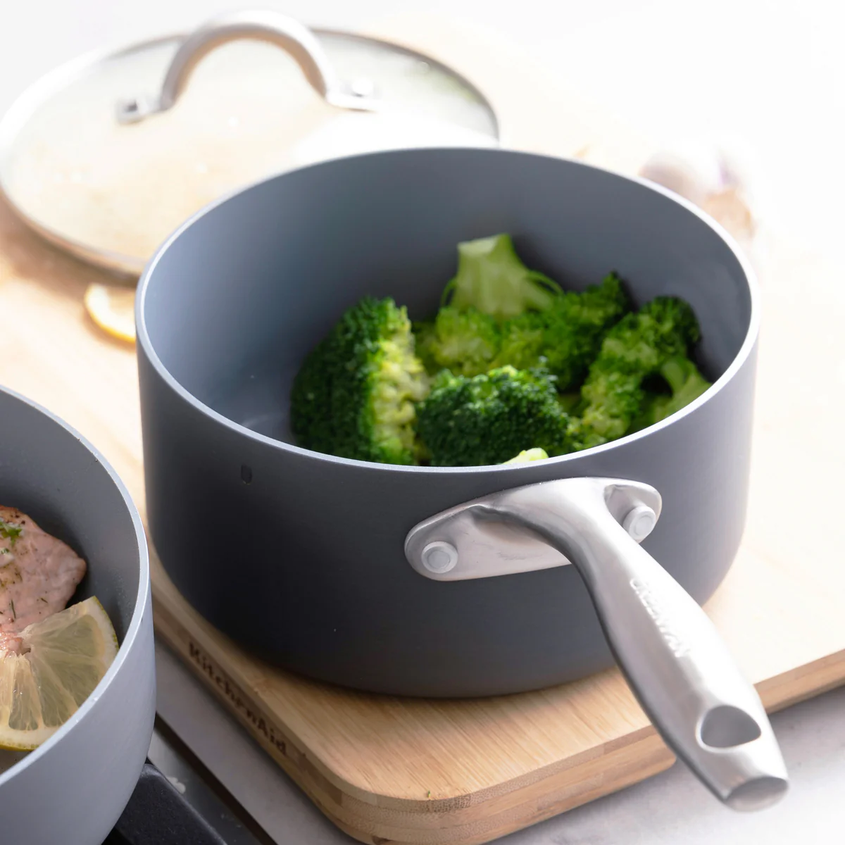 Lima Ceramic Nonstick 1-Quart and 2-Quart Saucepan Set - Image 4