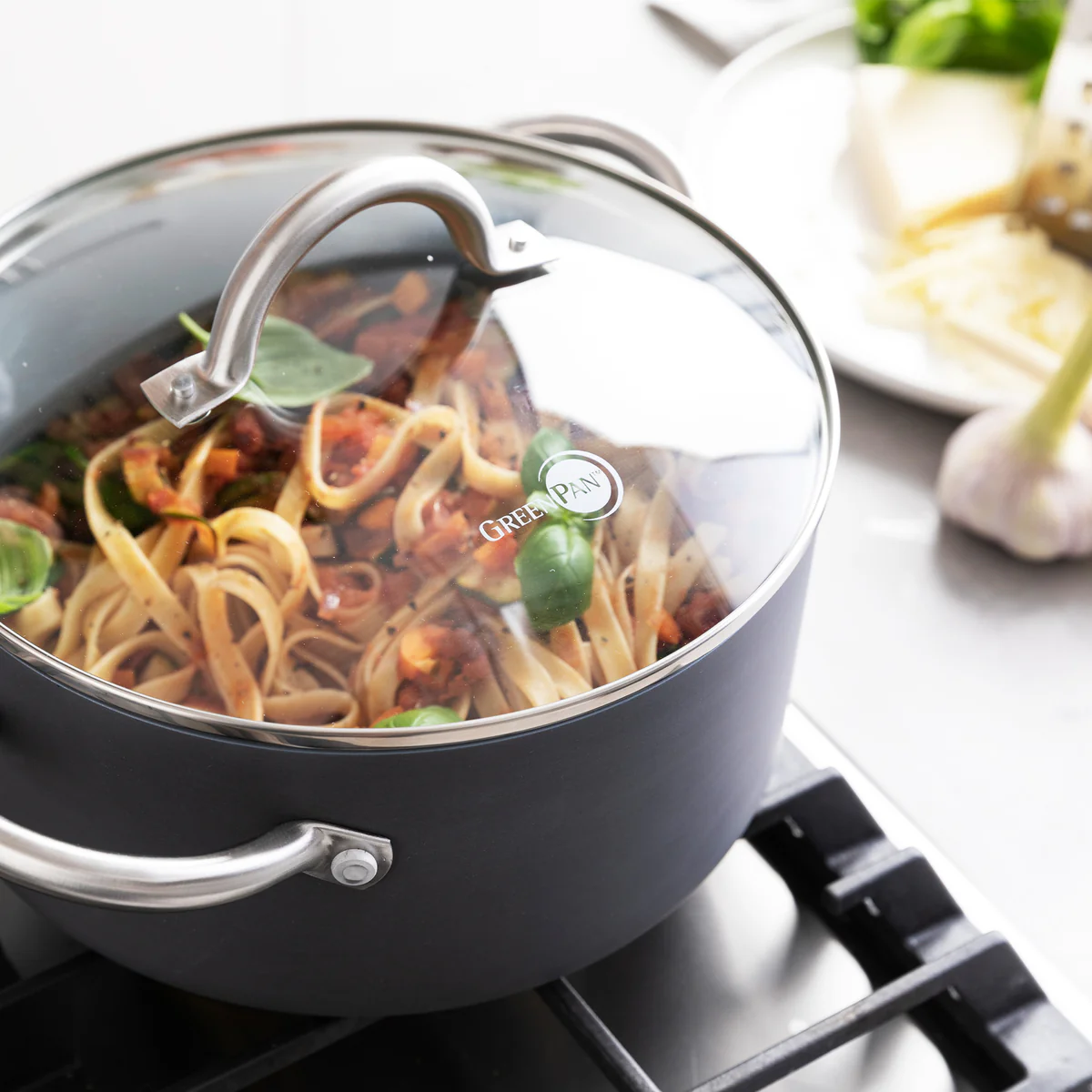Lima Ceramic Nonstick 5-Quart Stockpot with Lid - Image 4