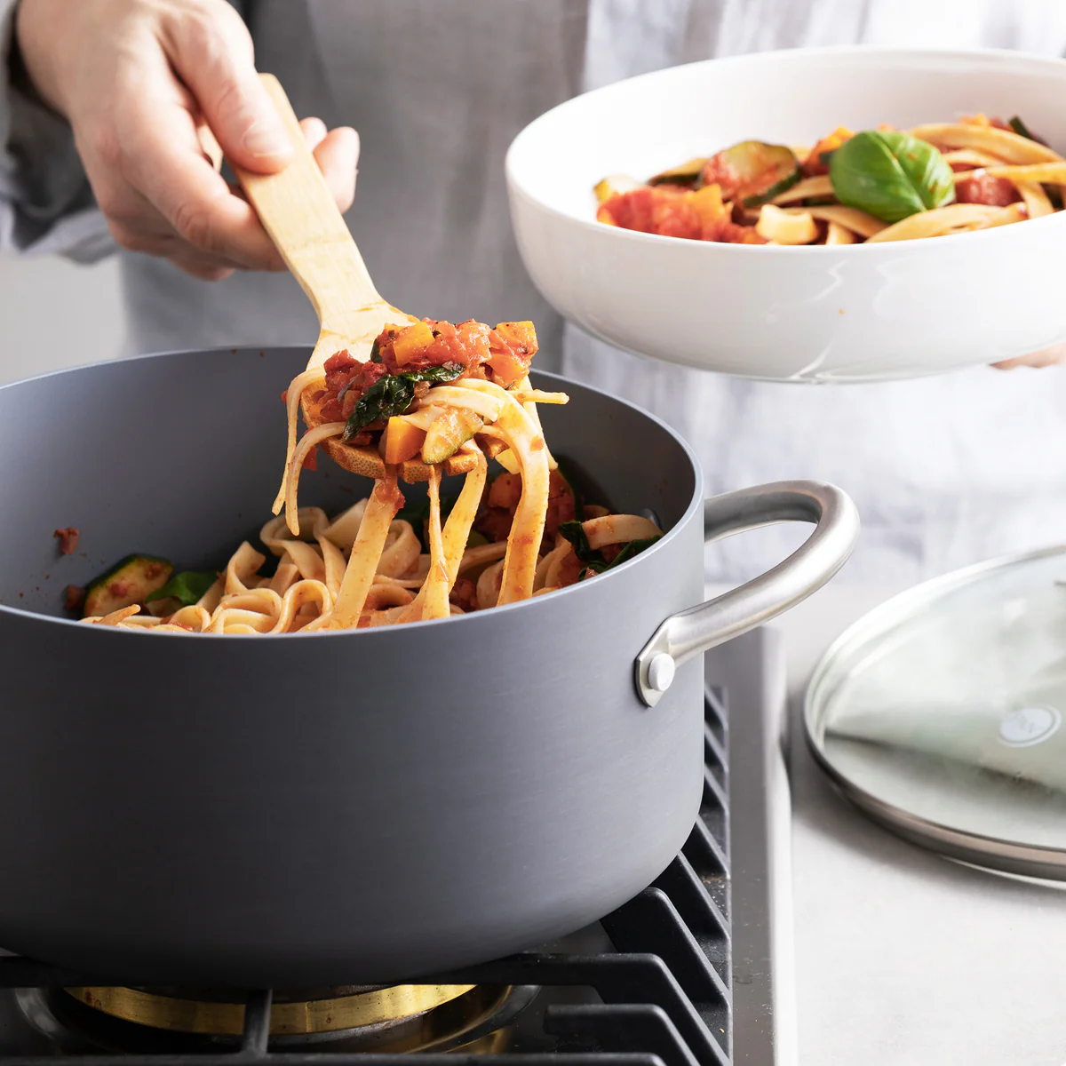 Lima Ceramic Nonstick 5-Quart Stockpot with Lid - Image 6