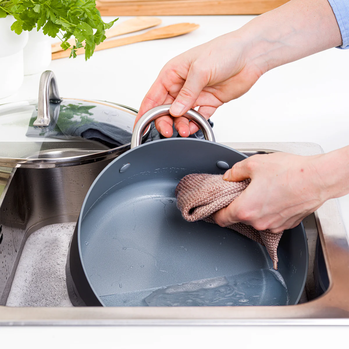 Lima Ceramic Nonstick 5-Quart Stockpot with Lid - Image 8