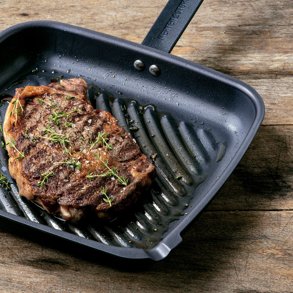 Merten & Storck Carbon Steel 11" Square Grill Pan - Image 6