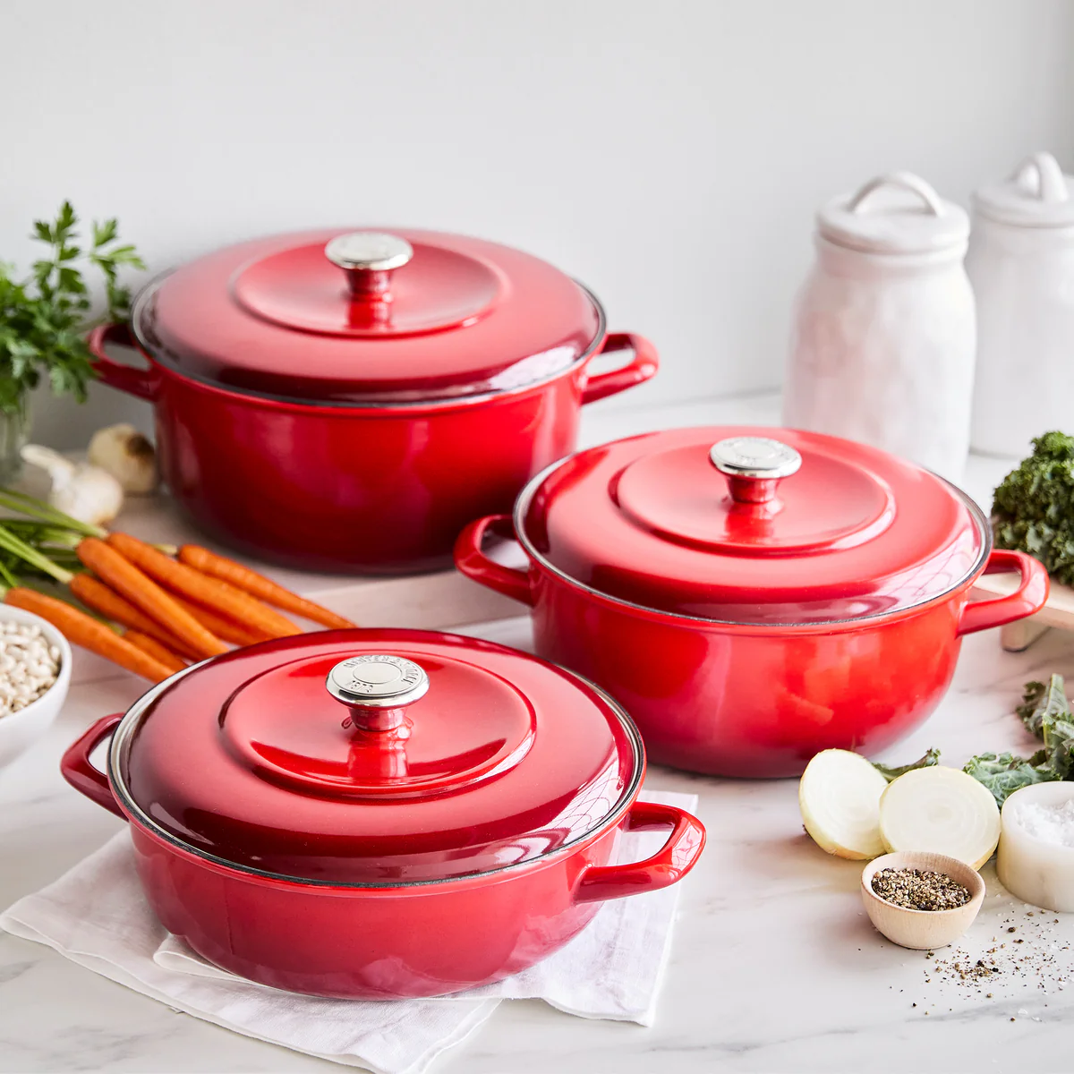 Merten & Storck Enameled Iron 1873 Braiser, 4-Quart | Foundry Red - Image 9