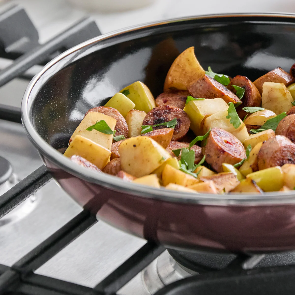 Merten & Storck Steel Core Enameled 9.5" Frypan | Chocolate Truffle - Image 4