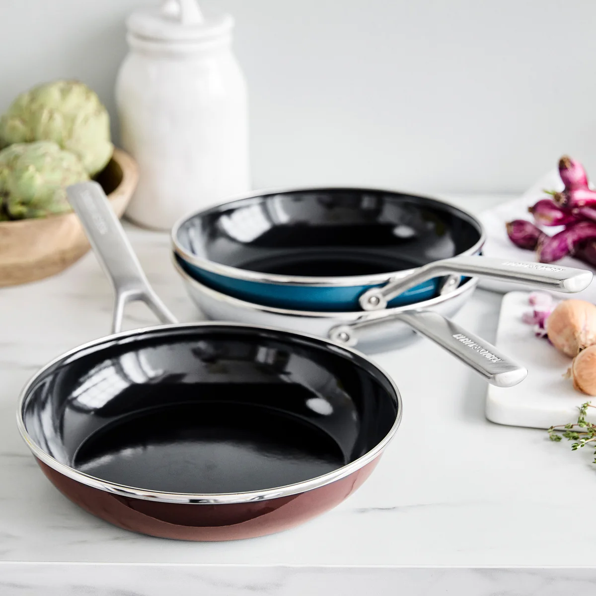 Merten & Storck Steel Core Enameled 9.5" Frypan | Chocolate Truffle - Image 8