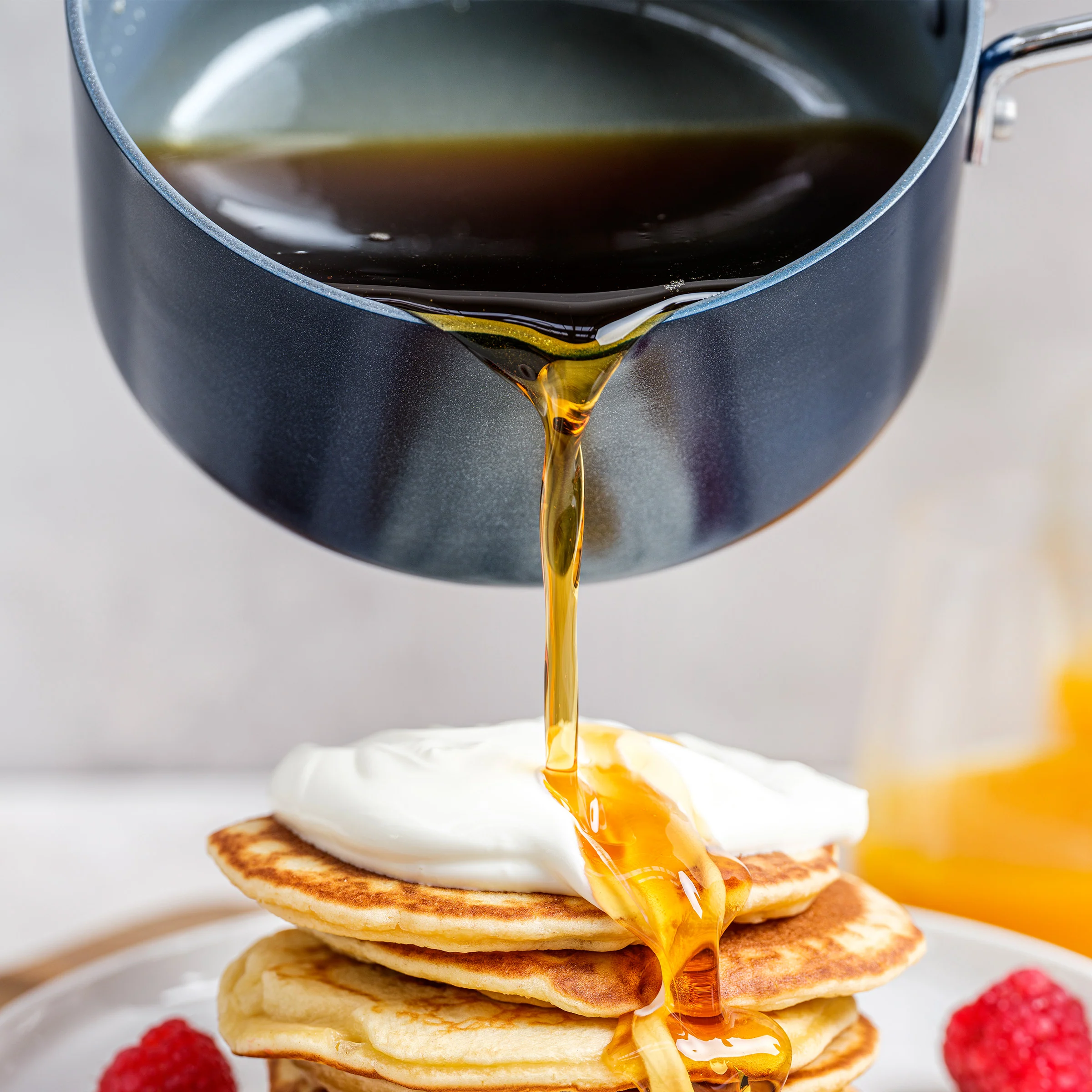 Mini Ceramic Nonstick 1-Quart Saucepan | Navy - Image 4