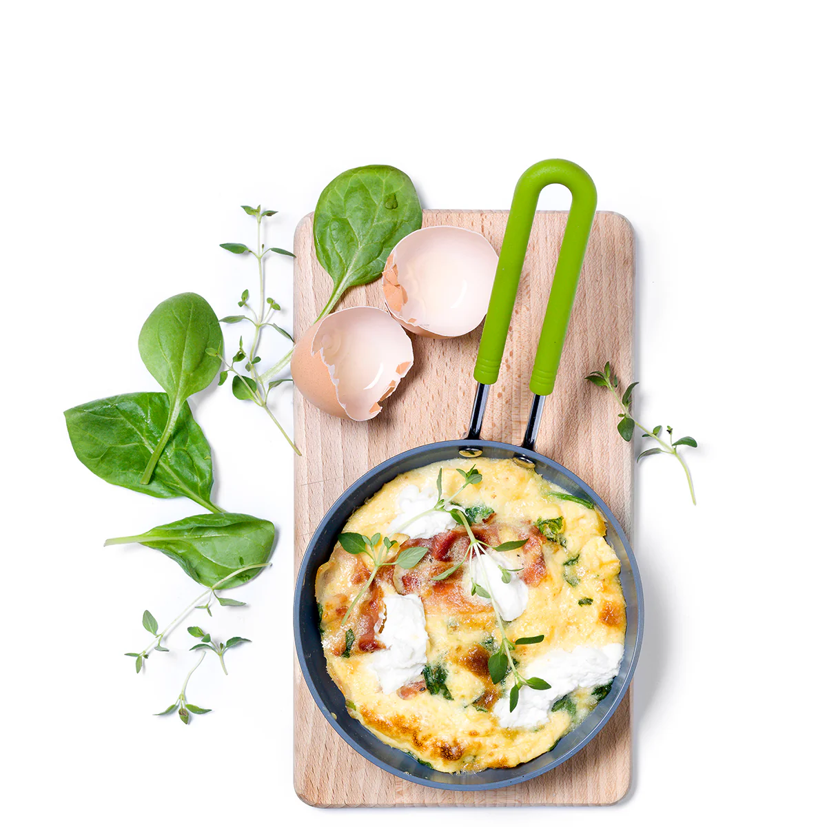 Mini Ceramic Nonstick 5" Round Frypan | Green - Image 4