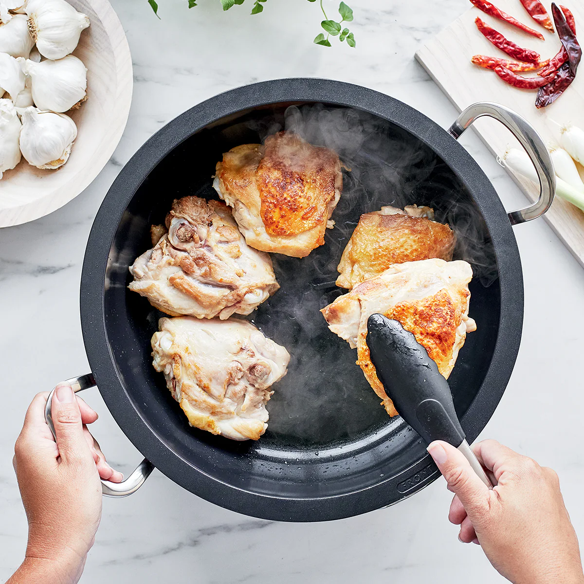 Multifunction Deep Electric Skillet | Premiere Stainless Steel - Image 8