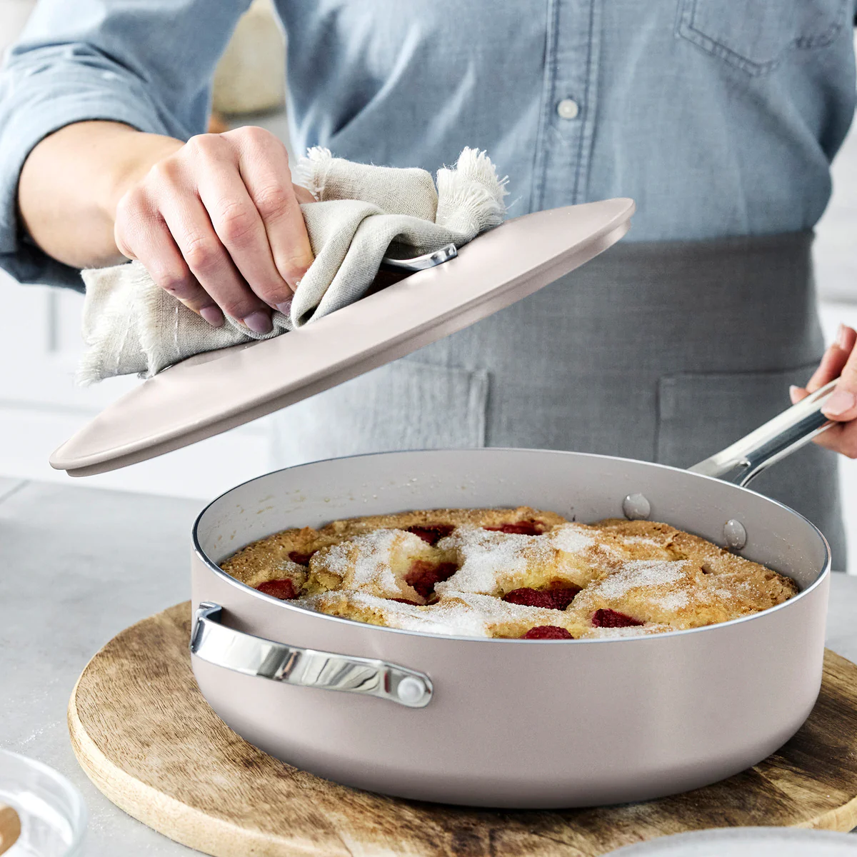 Nova Ceramic Nonstick 3-Piece Cookware Set | Clay - Image 5