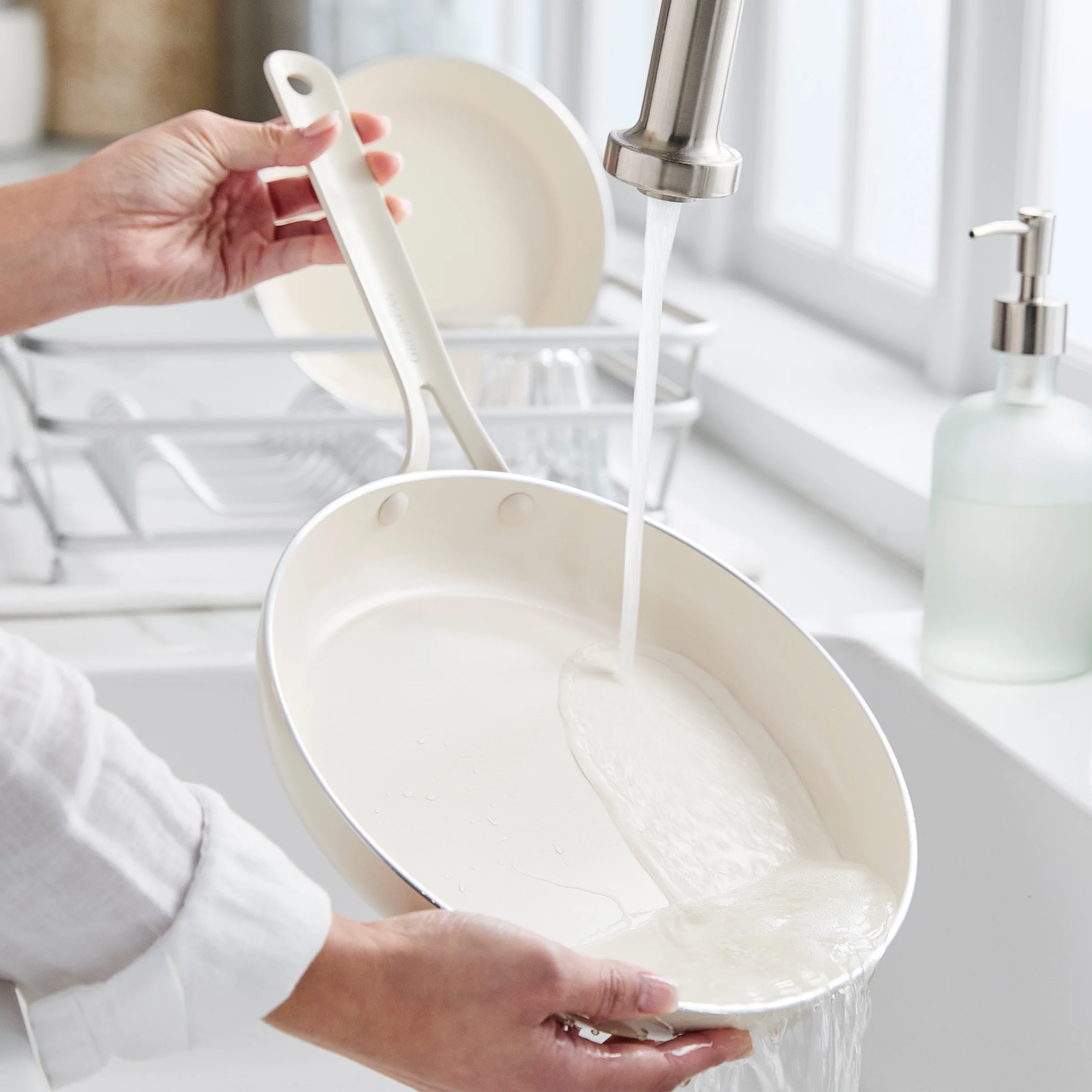 Nova Gallery Ceramic Nonstick 10-Piece Cookware Set | Cream - Image 12