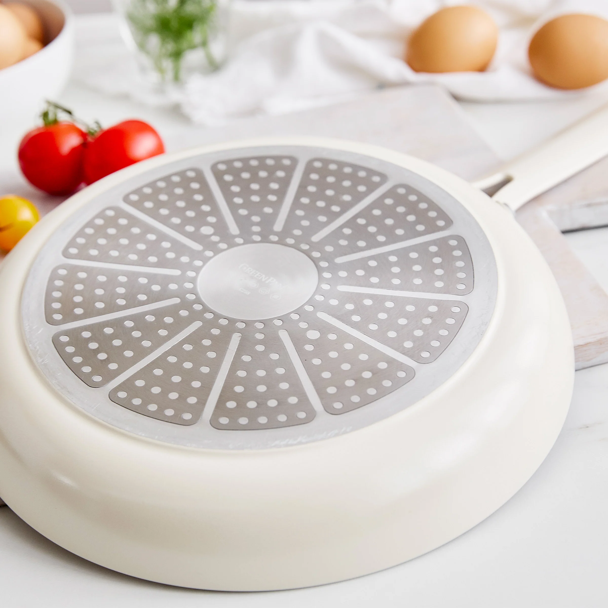 Nova Gallery Ceramic Nonstick 12" Frypan | Cream - Image 7
