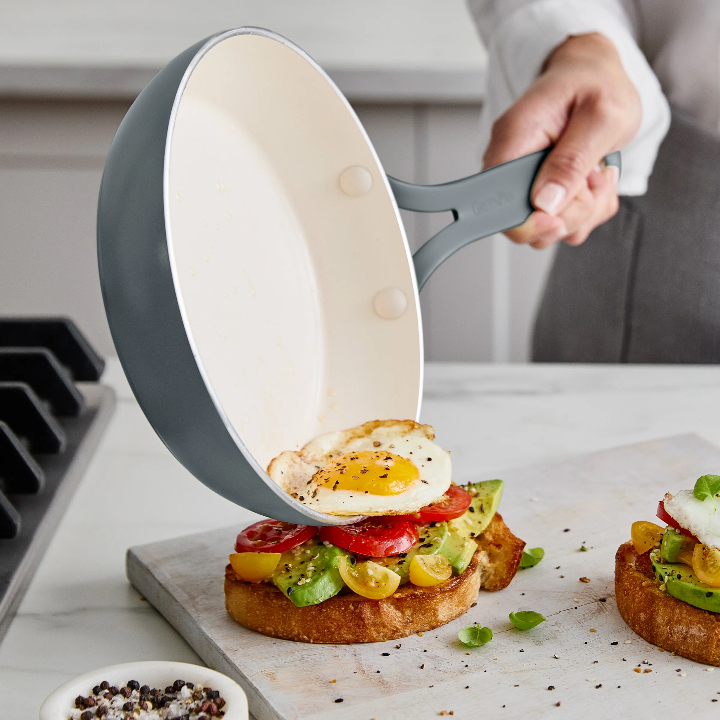 Nova Gallery Ceramic Nonstick 12" Frypan | Gray - Image 3