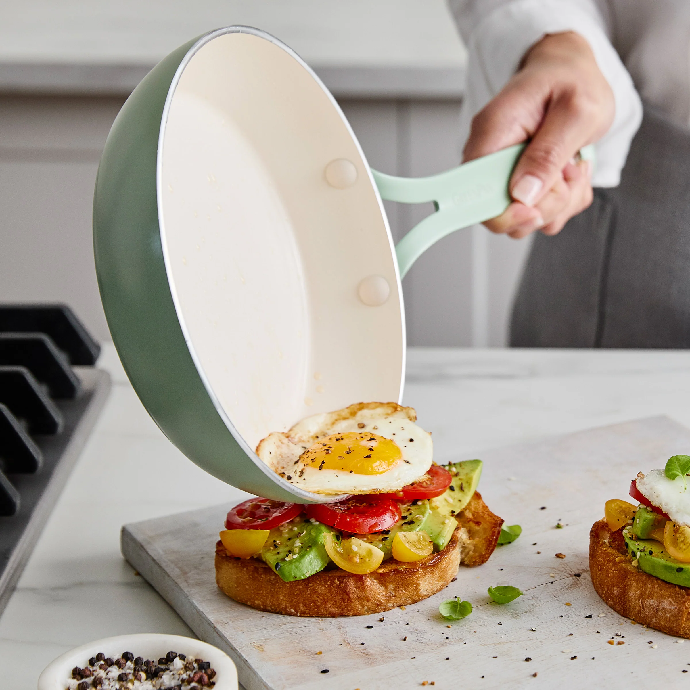 Nova Gallery Ceramic Nonstick 12" Frypan | Pistachio - Image 3