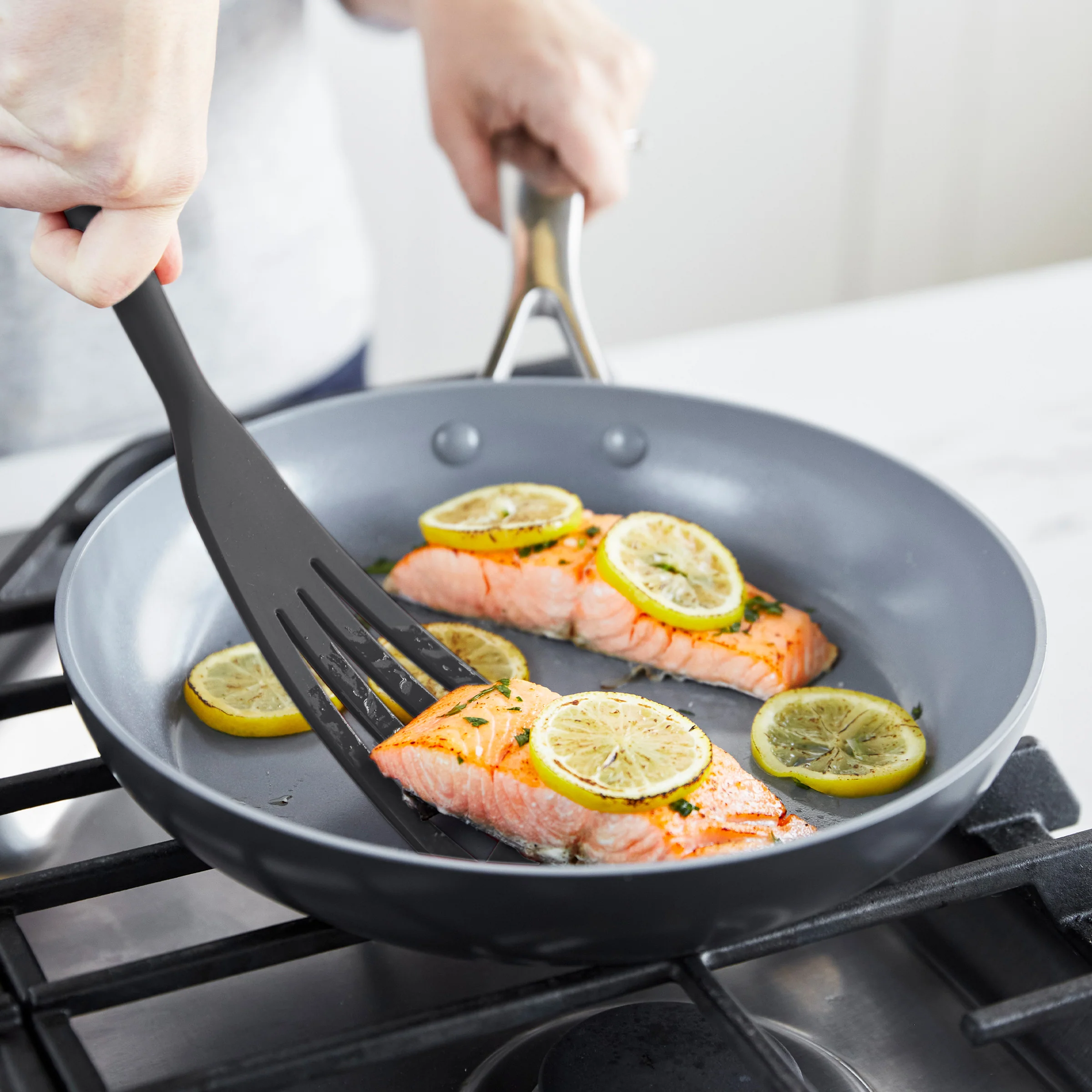 Platinum Silicone 7-Piece Utensil and Crock Set | Gray - Image 4