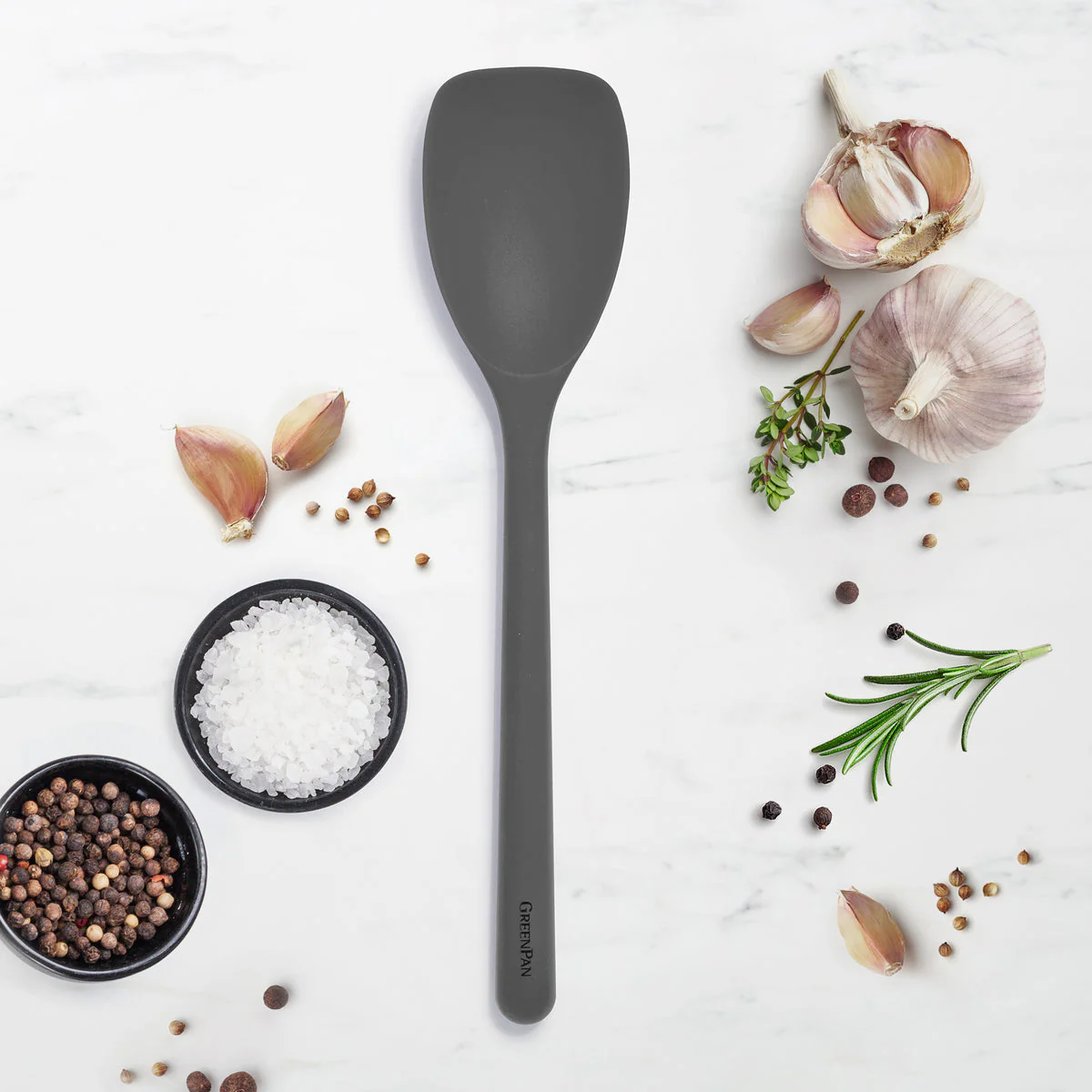 Platinum Silicone Sauté Spoon | Gray - Image 2