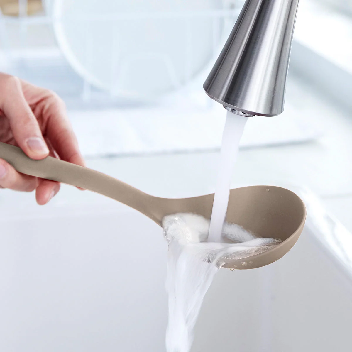 Platinum Silicone Solid Spoon | Taupe - Image 4