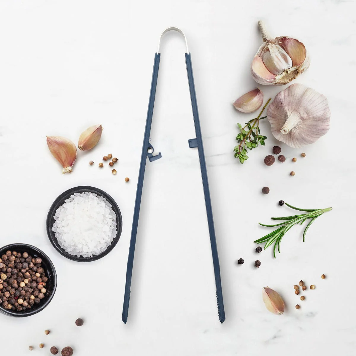 Platinum Silicone Tongs | Navy - Image 2
