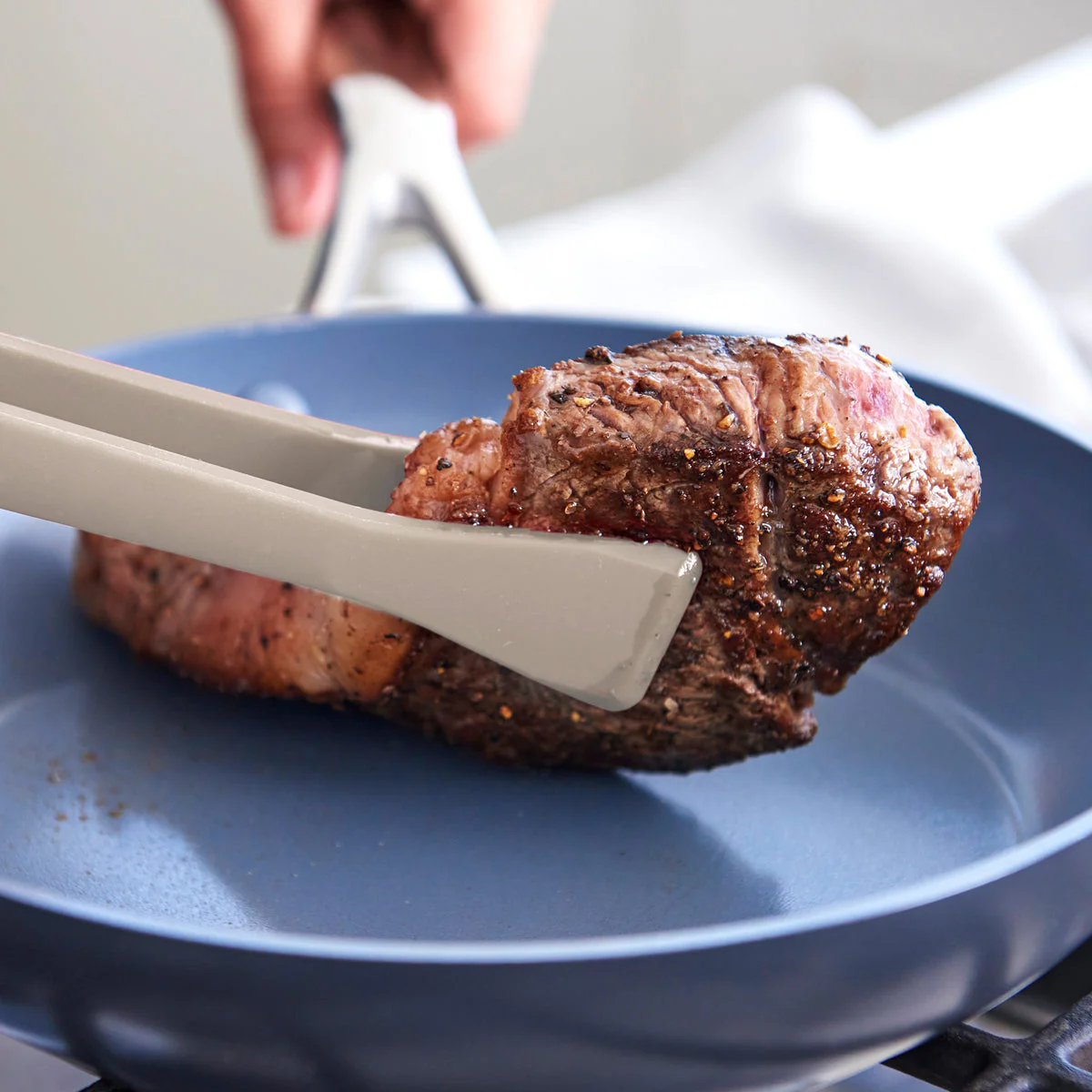 Platinum Silicone Tongs | Taupe - Image 4