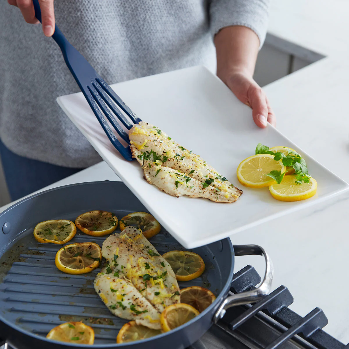 Platinum Silicone Tools 7-Piece Utensil Set | Navy - Image 4