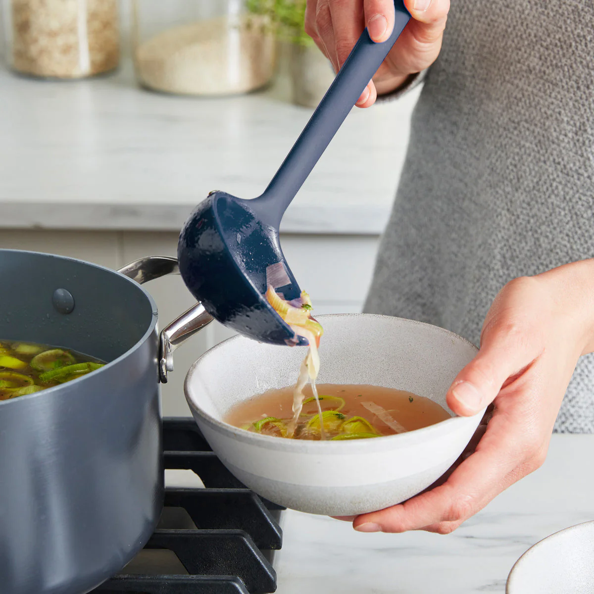 Platinum Silicone Tools 7-Piece Utensil Set | Navy - Image 5