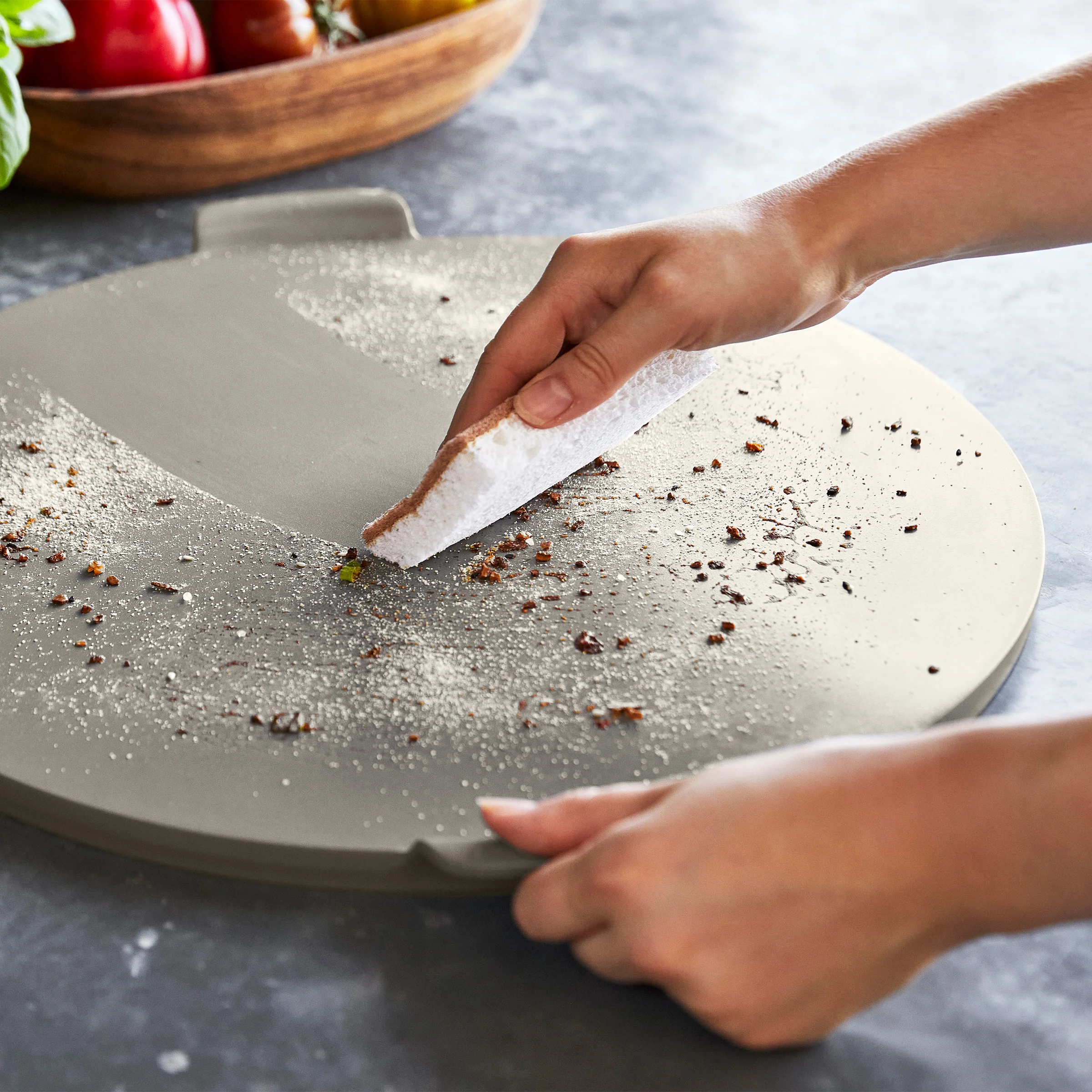 Premiere Ovenware 16.5" Round Pizza Baker | Taupe - Image 7