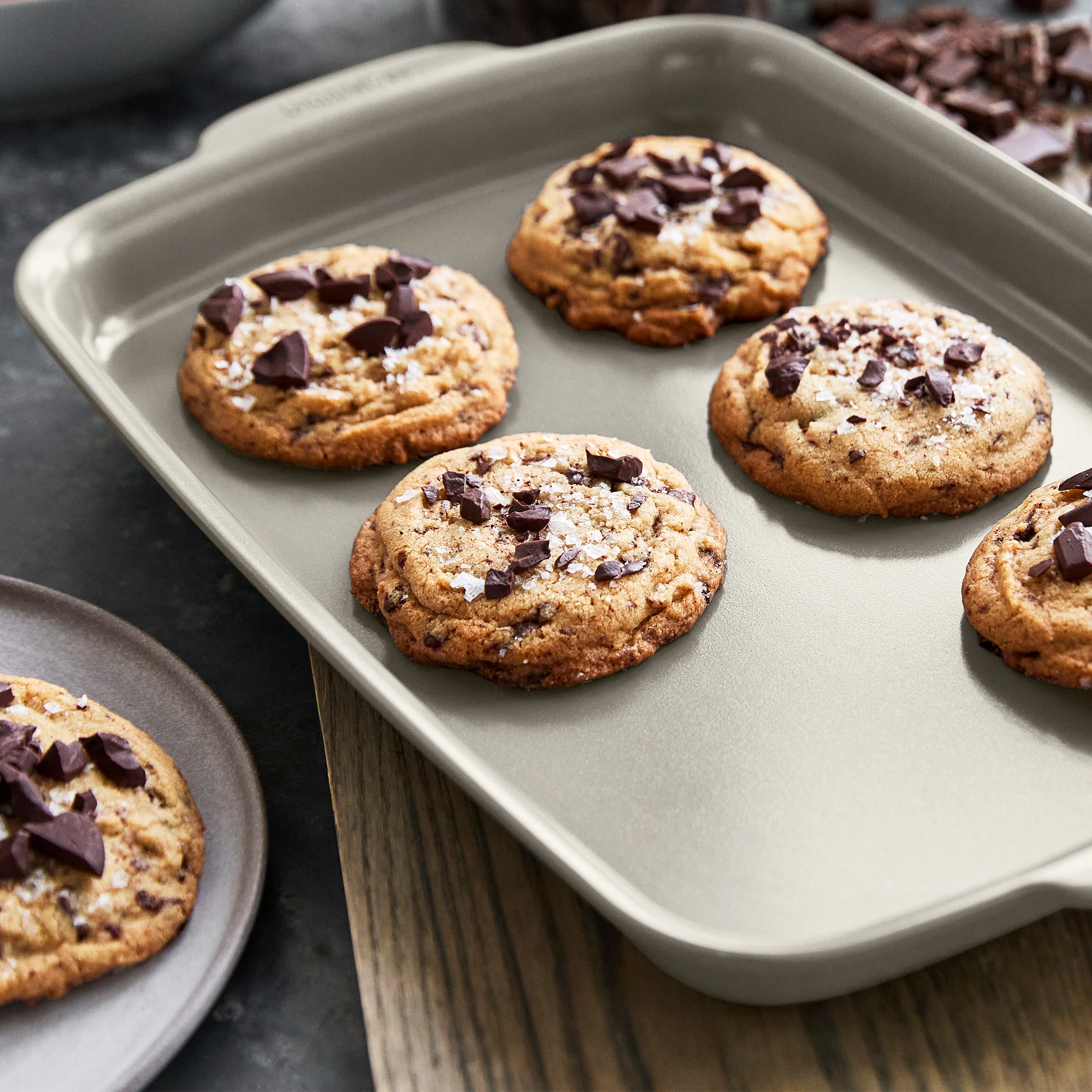 Premiere Ovenware Ceramic Nonstick 4-Piece Set | Taupe - Image 7