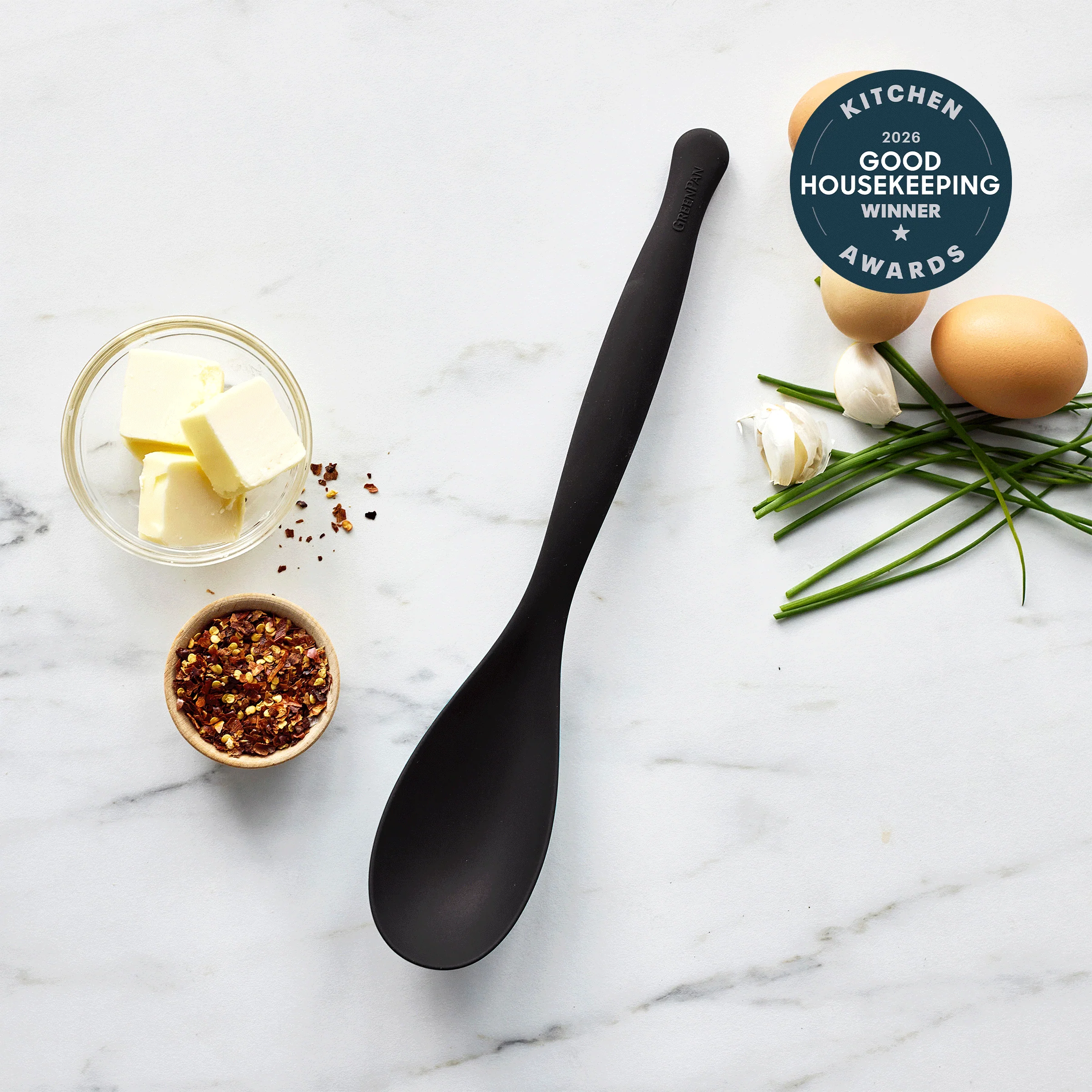 Premiere Silicone Solid Spoon | Black - Image 2