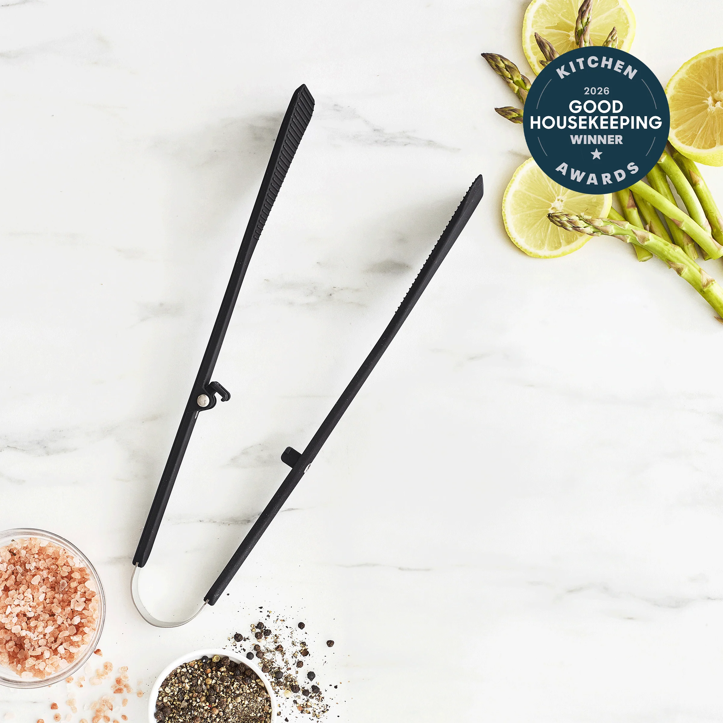 Premiere Silicone Wide Tongs | Black - Image 2
