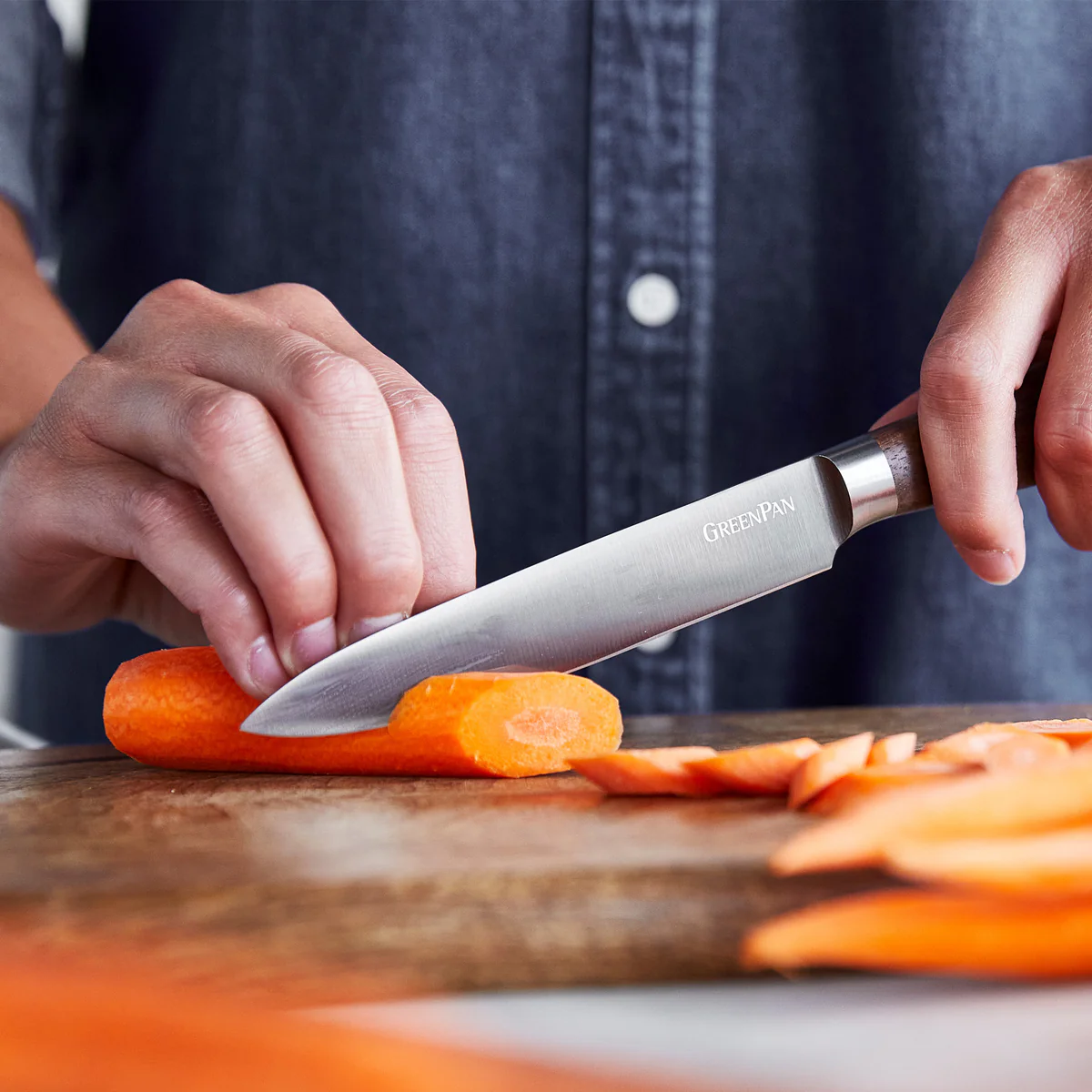 Premiere Titanium Cutlery 5" Utility Knife with Walnut Handle - Image 4