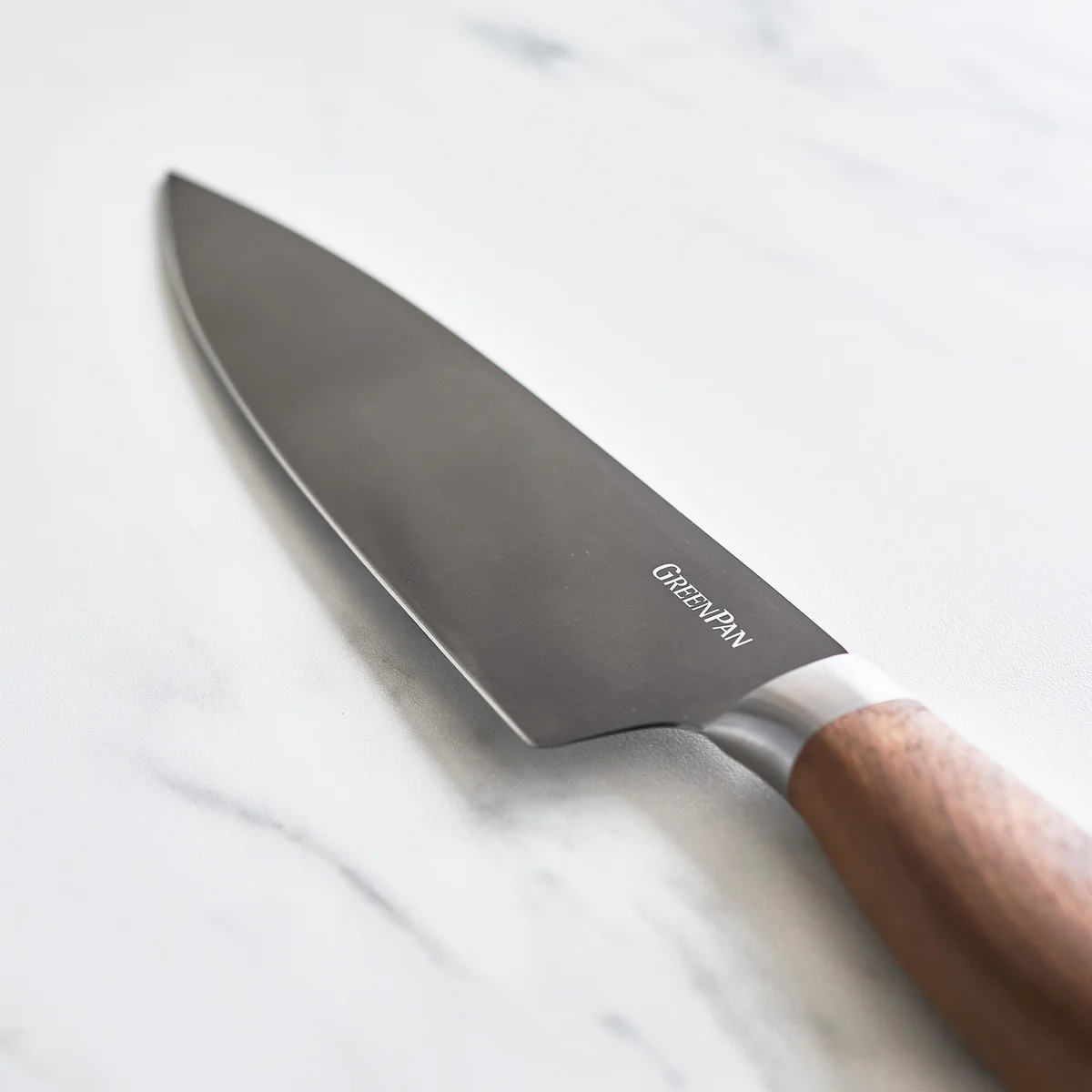 Premiere Titanium Cutlery 8" Chef's Knife with Walnut Handle - Image 3