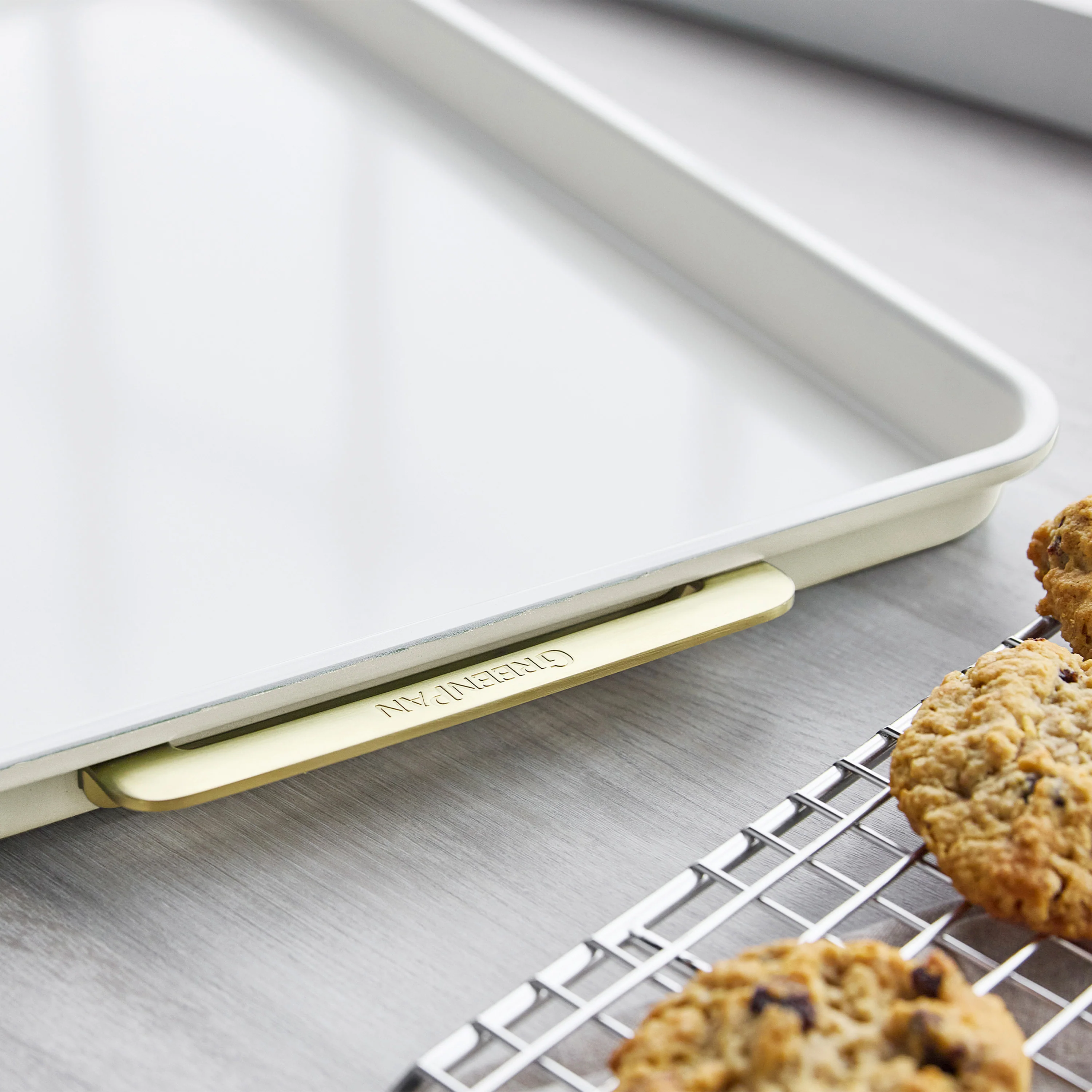 Reserve Bakeware 13" x 18" Half Sheet Pan with Cooling Rack | Cream - Image 4