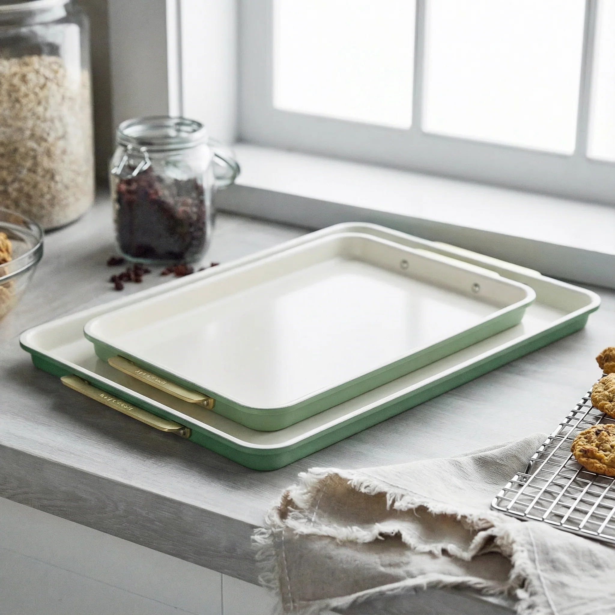 Reserve Bakeware 2-Piece Sheet Pan Set | Sage - Image 2