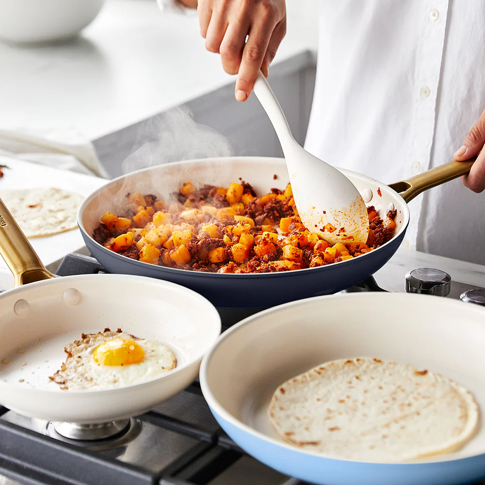 Reserve Ceramic Nonstick 8", 10" and 12" Frypan Set | Multicolor - Image 3